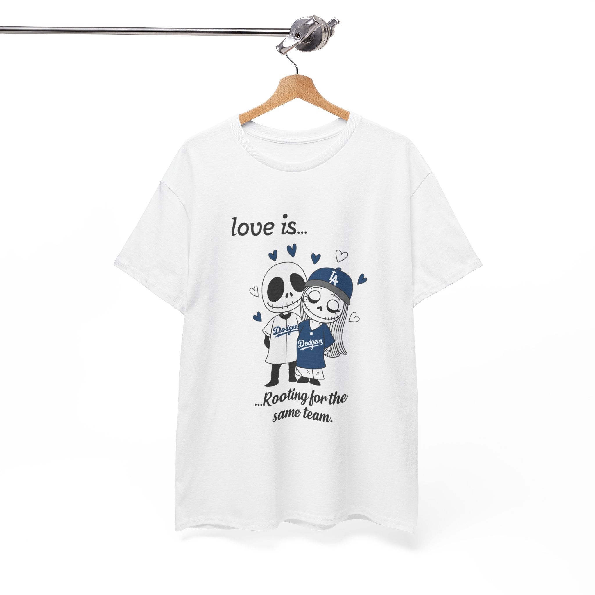 Halloween Spooky Couple Love Is Quote Tee Shirt - Unisex Heavy Cotton Casual Fit