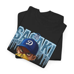 Dodgers Roki Sasaki Ice Anime Tee Shirt - Unisex Heavy Cotton Casual Fit