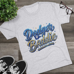 Dodger Baddie Glitter T‑Shirt — Sparkling LA Baseball Fan Tee