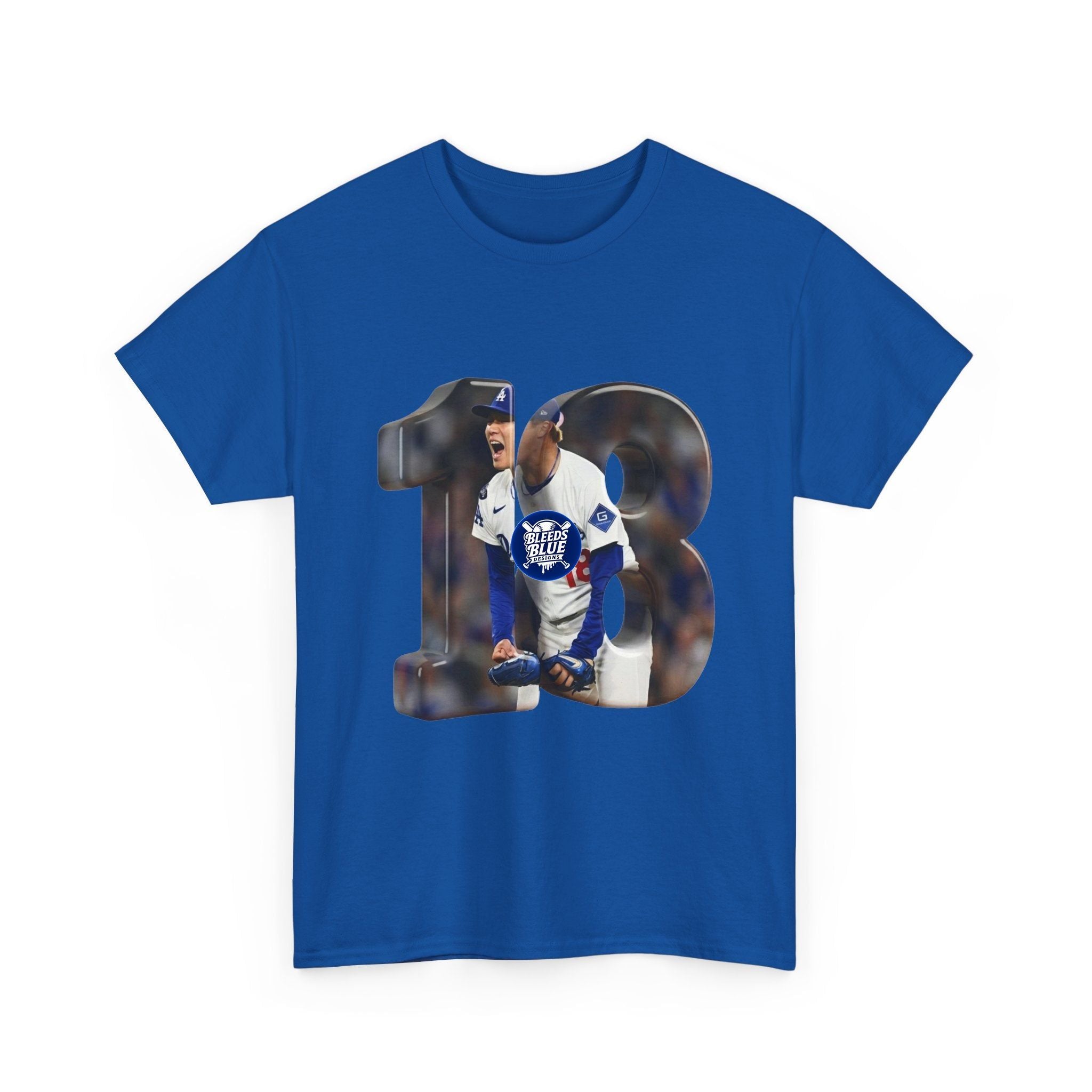 Baseball Number 18 T-Shirt – Player Photo Graphic Tee