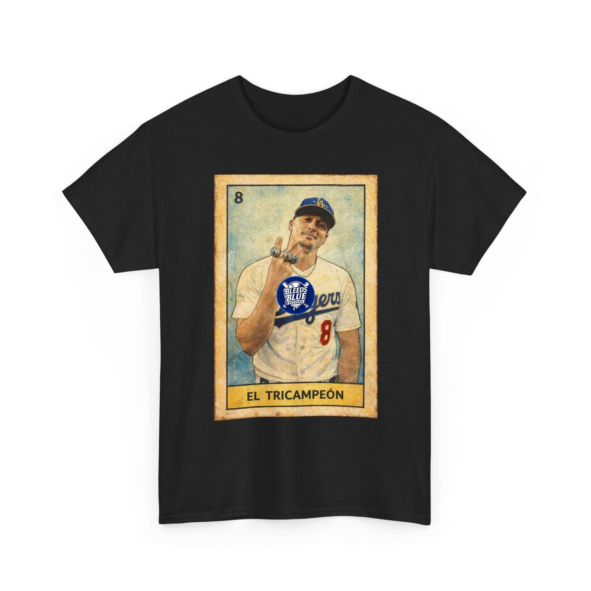El Tricampeón Lotería Vintage Tee — Retro Mexican Card Design