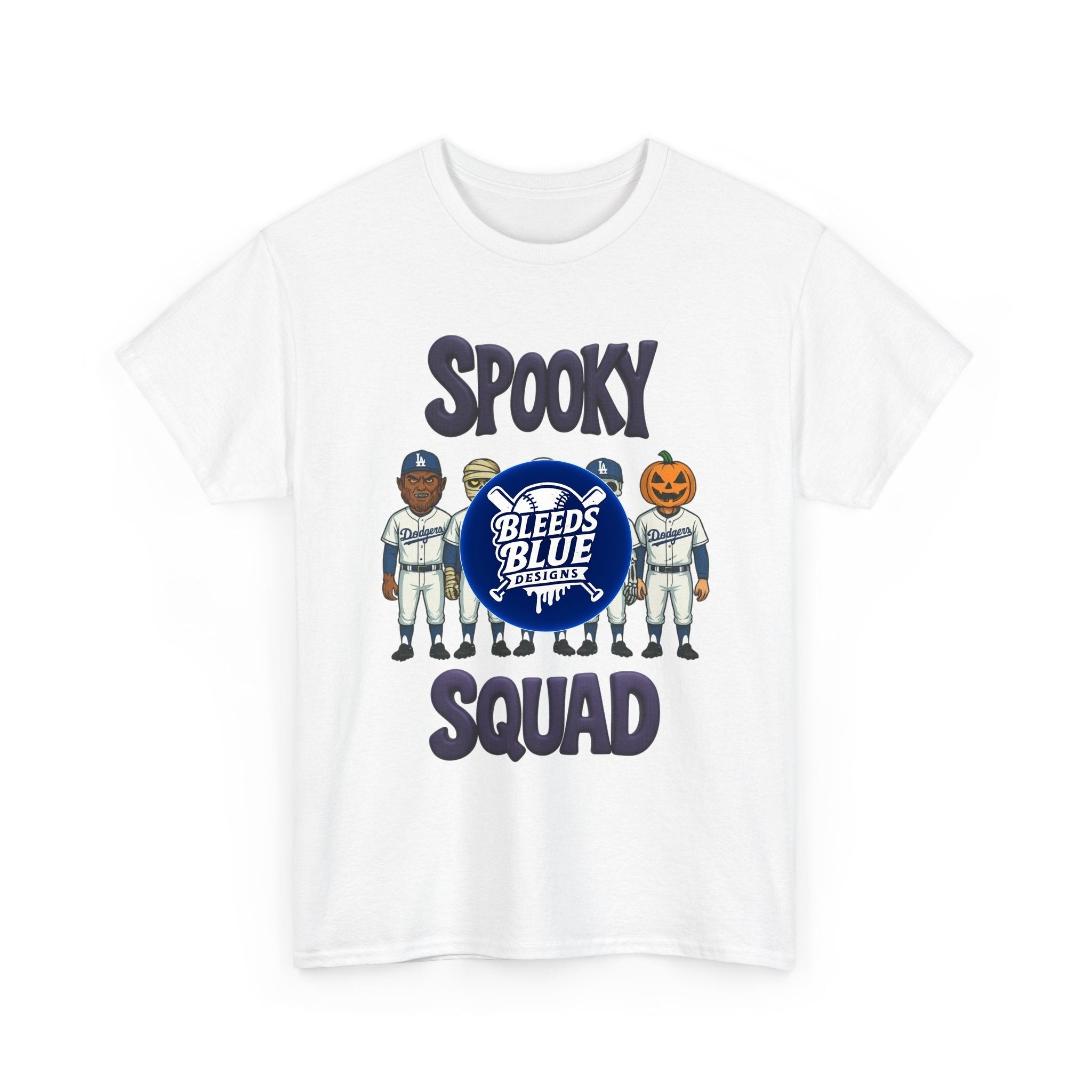 Halloween Spooky Squad Tee Shirt - Unisex Heavy Cotton Casual Fit