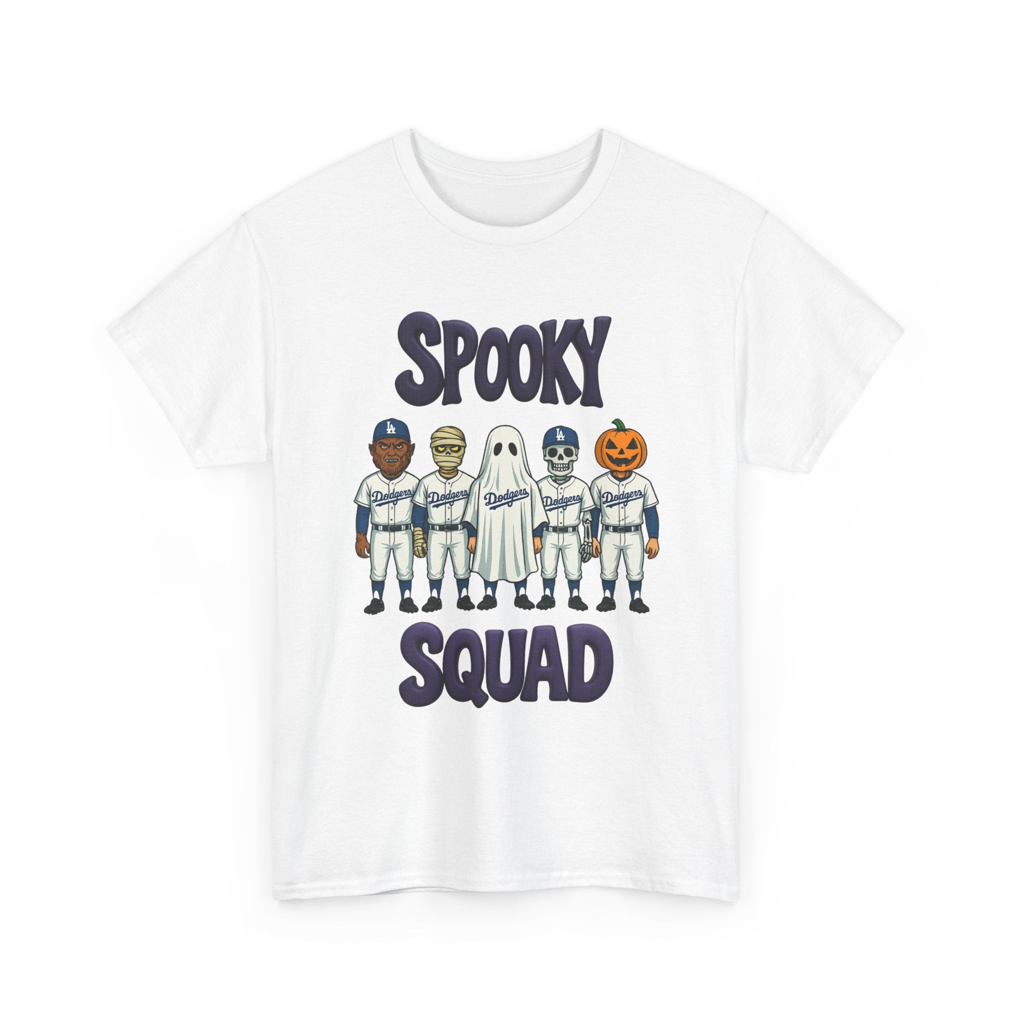 Halloween Spooky Squad Tee Shirt - Unisex Heavy Cotton Casual Fit