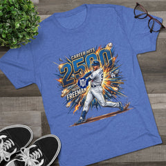 2500 Career Hits Baseball Tee – Milestone Freeman Tribute