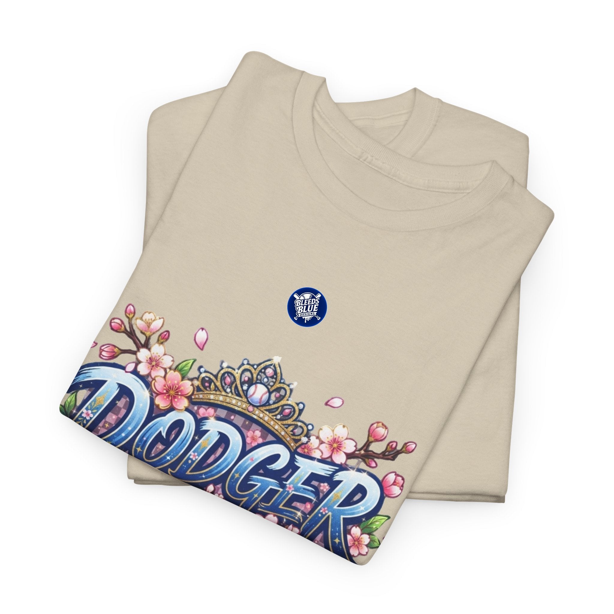Dodger Queen Cherry Blossom Baseball Tee