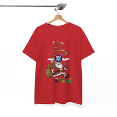 Santa Nice Until Proven Naughty Tee Shirt - Unisex Heavy Cotton Casual Fit