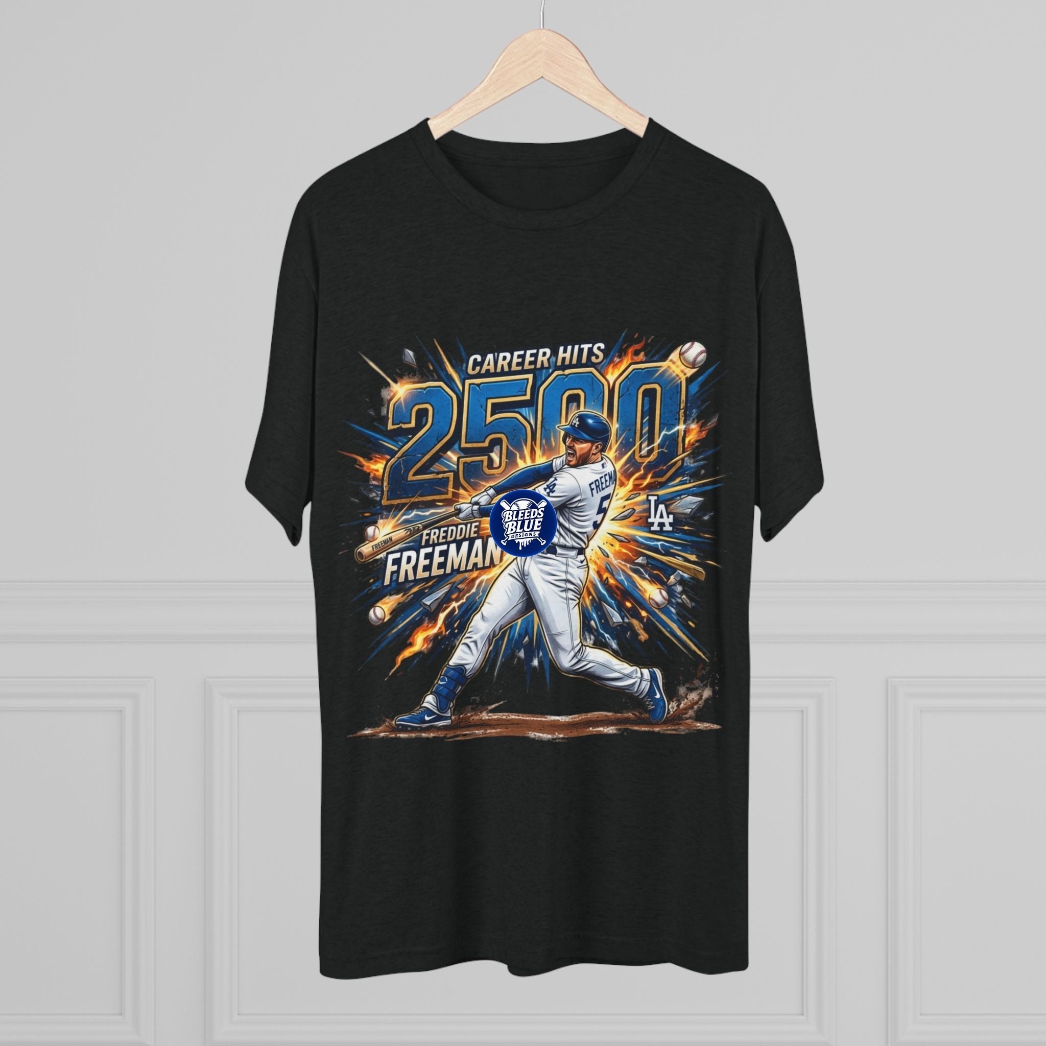 2500 Career Hits Baseball Tee – Milestone Freeman Tribute