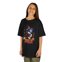 Kids Tee — Cute Witch "Back to School" Halloween Graphic