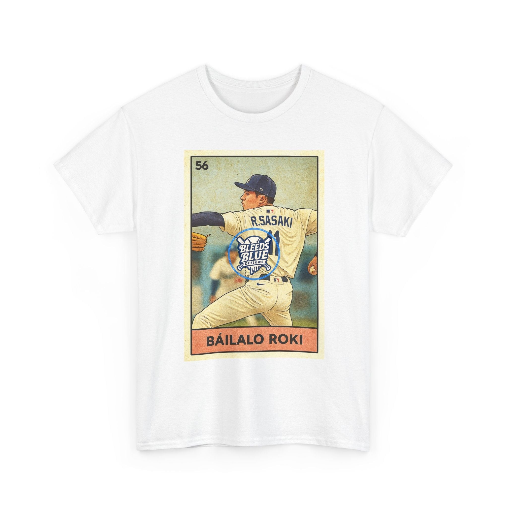 Sasaki Bailalo Roki Loteria Card Tee Shirt - Unisex Heavy Cotton Casual Fit