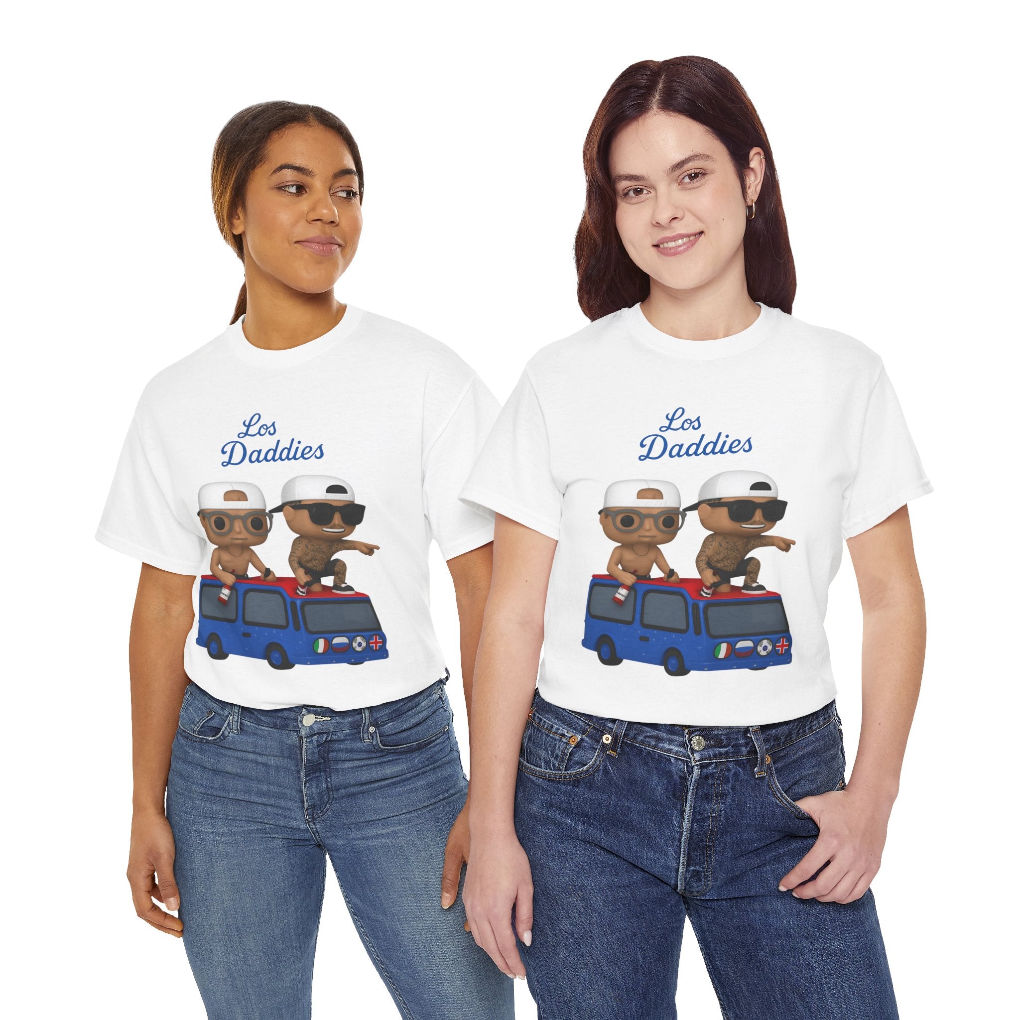 Dodgers Kike and Banda Los Daddies Funko Tee Shirt - Unisex Heavy Cotton Tee Casual Fit