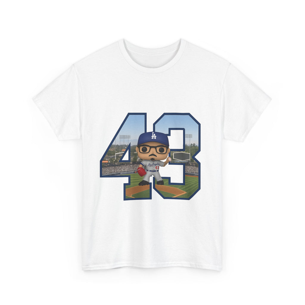 Banda Number 43 with a Funko Style Figurine Tee Shirt - Unisex Heavy Cotton Tee Casual Fit