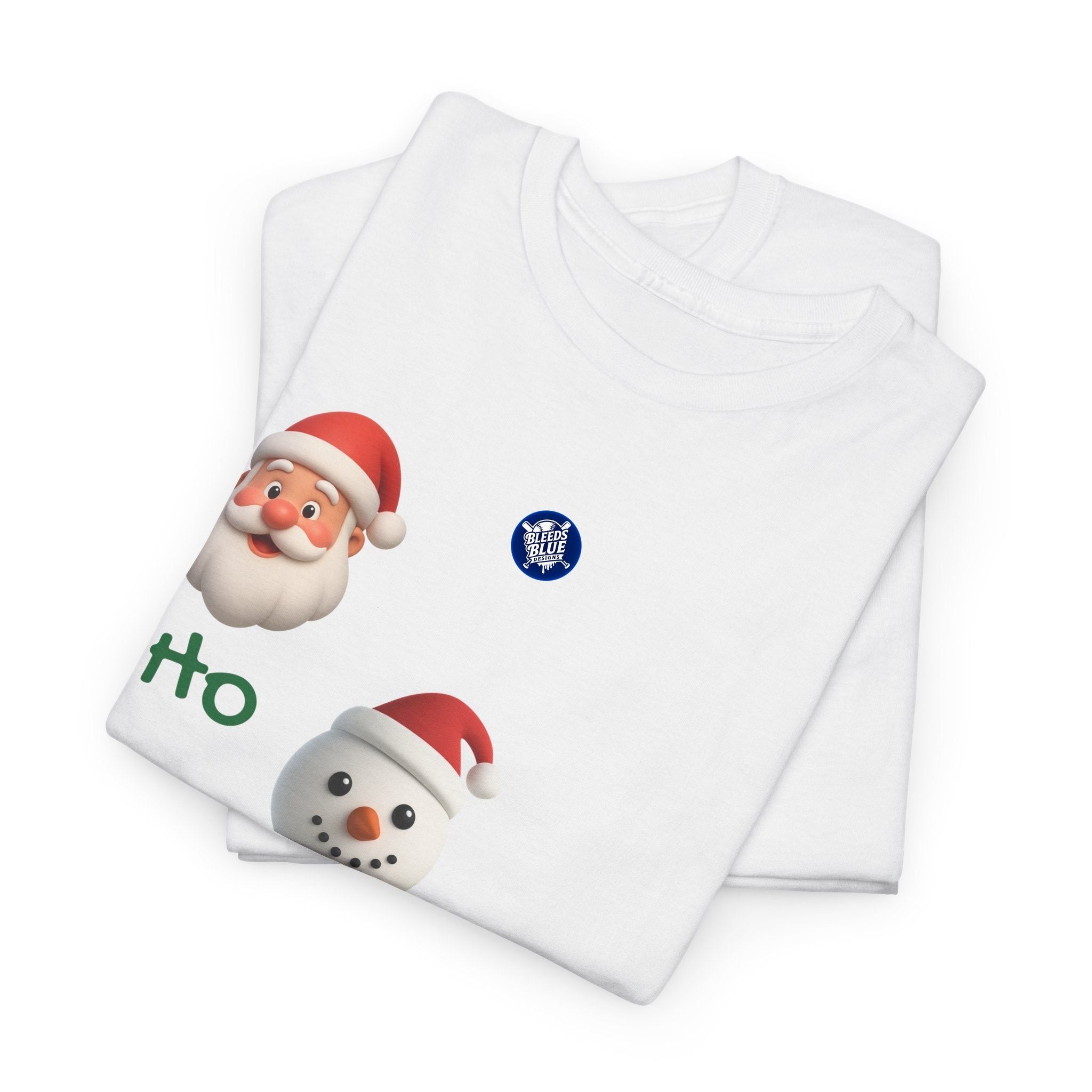 Holiday Ho Ho Ho Tee Shirt - Unisex Heavy Cotton Casual Fit
