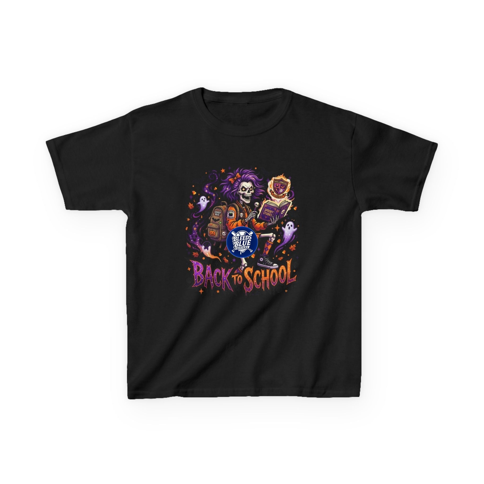 Kids Tee — Spooky 'Back to School' Monster Backpack Design