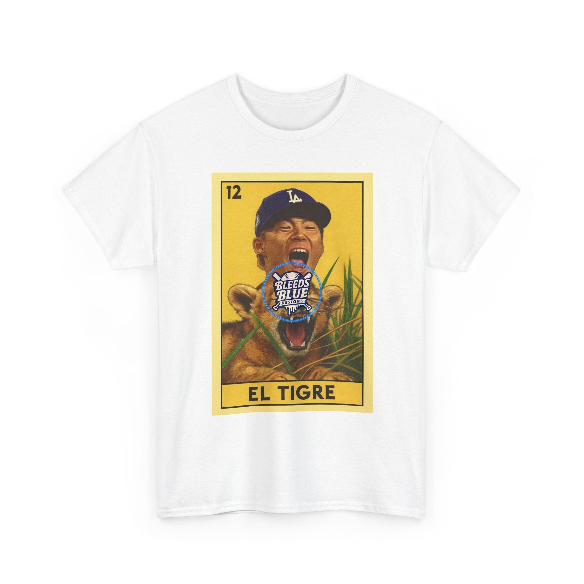 Yamamoto El Tigre Loteria Card Tee Shirt - Unisex Heavy Cotton Casual Fit