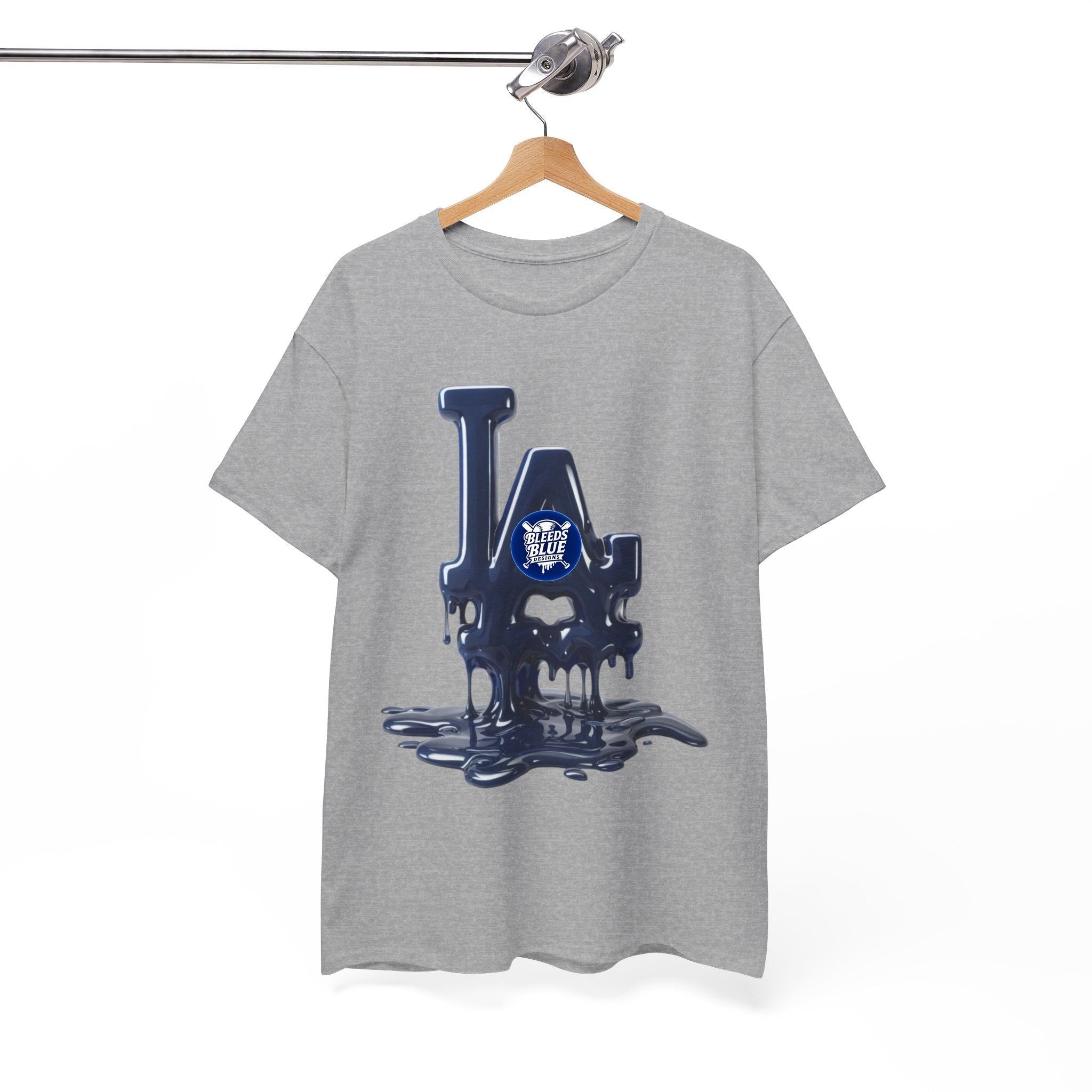 LA Urban Melting Drip Logo T-Shirt — Adult Heavy Cotton Casual Fit