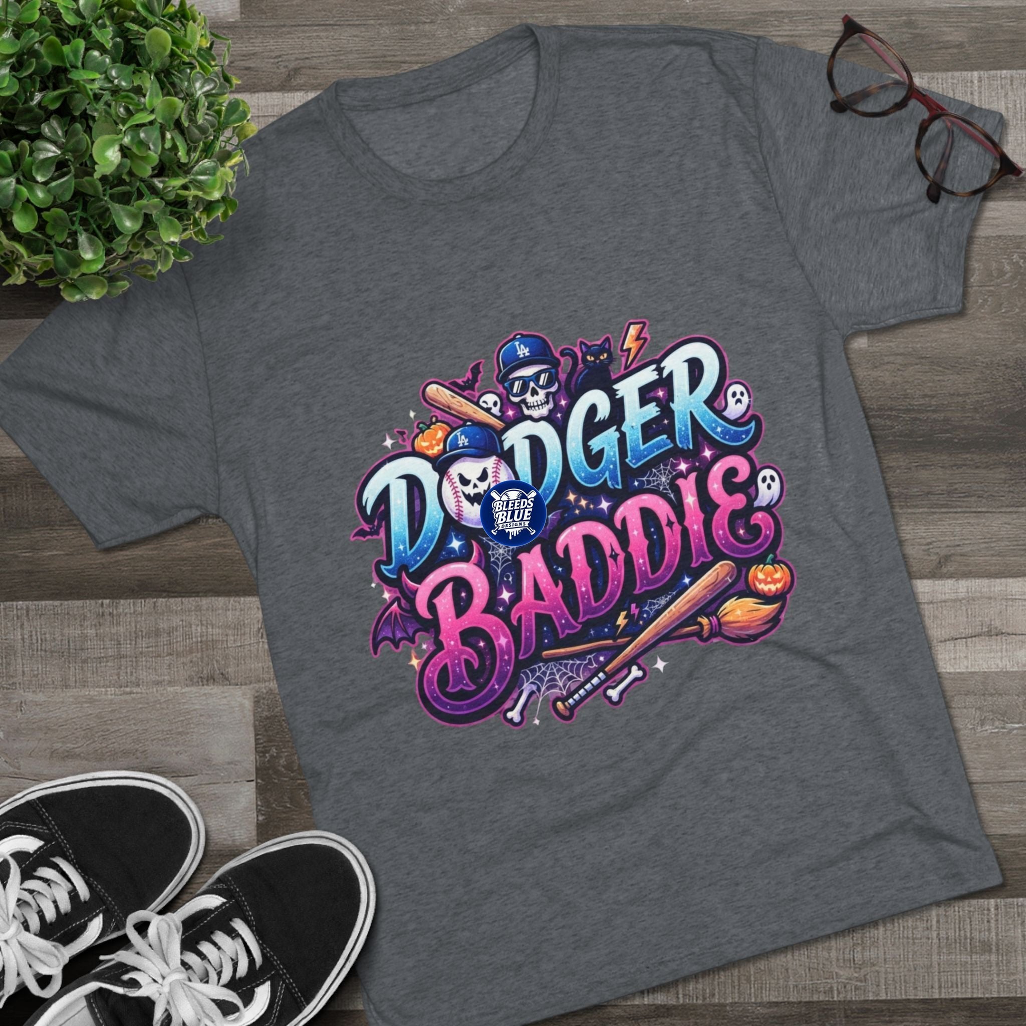 Dodger Baddie Spooky Season T-Shirt — Cute, Edgy Sports Graphic Tee