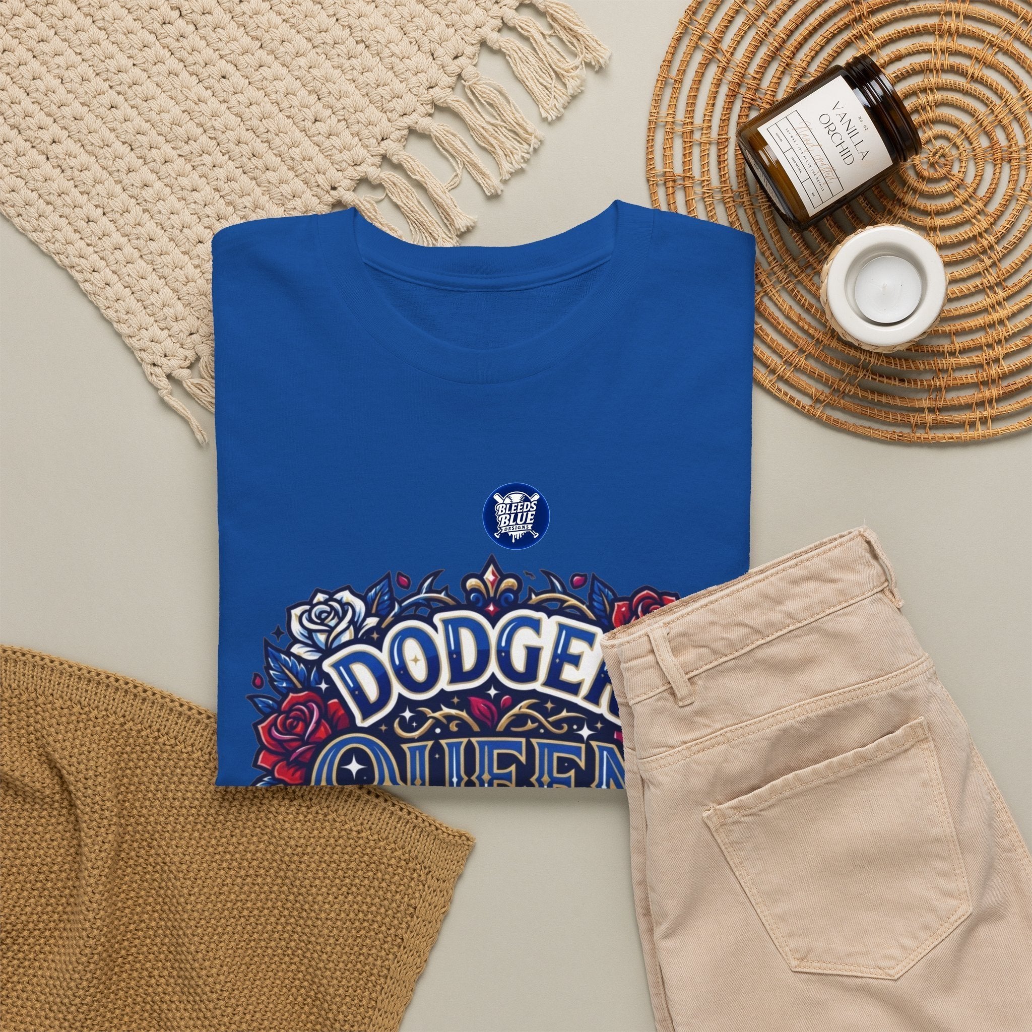 Dodger Queen Floral Baseball Tee