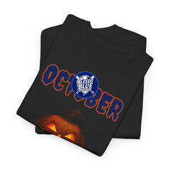 Spooky Season October Dodgers Baseball Tee Shirt - Unisex Heavy Cotton Casual Fit