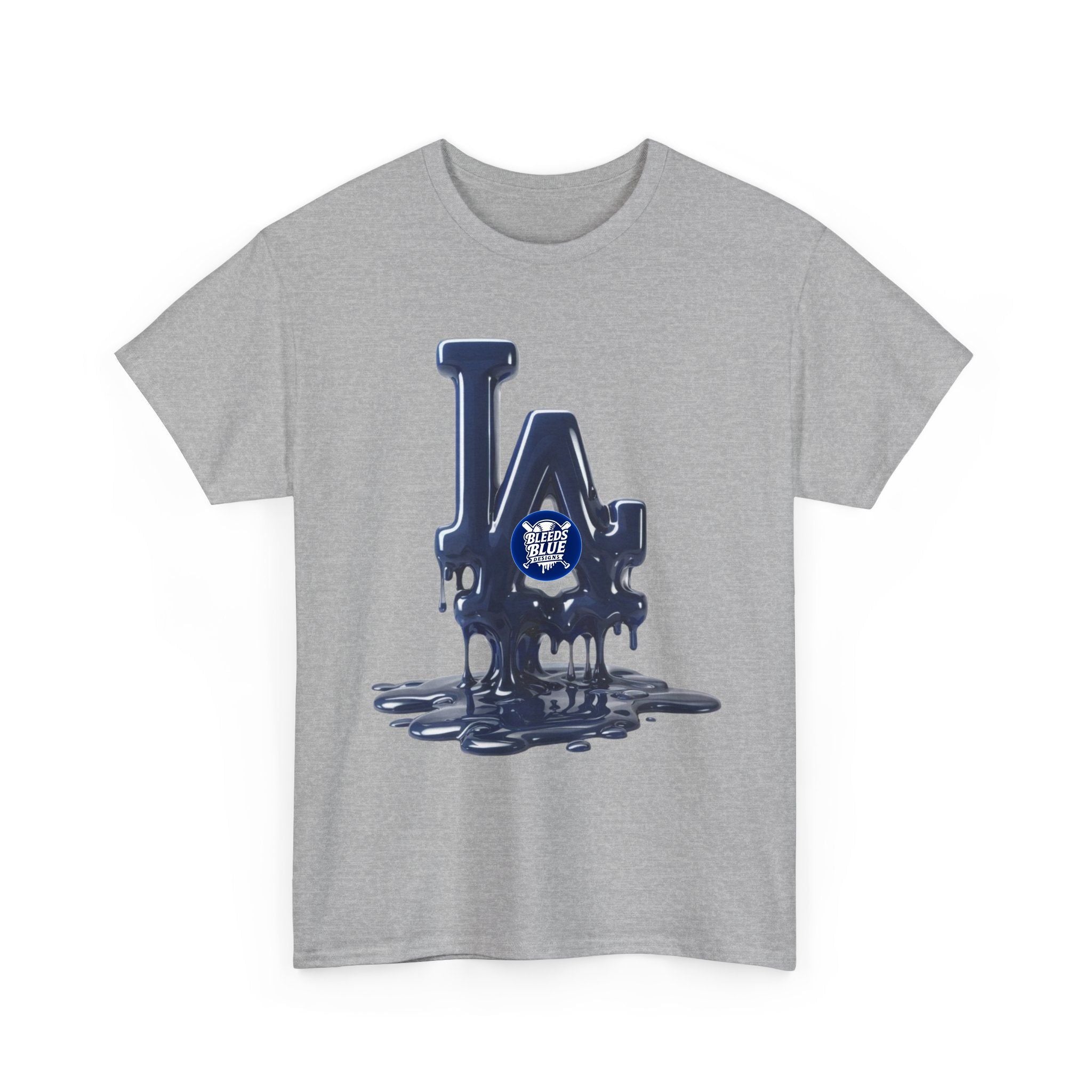 LA Urban Melting Drip Logo T-Shirt — Adult Heavy Cotton Casual Fit