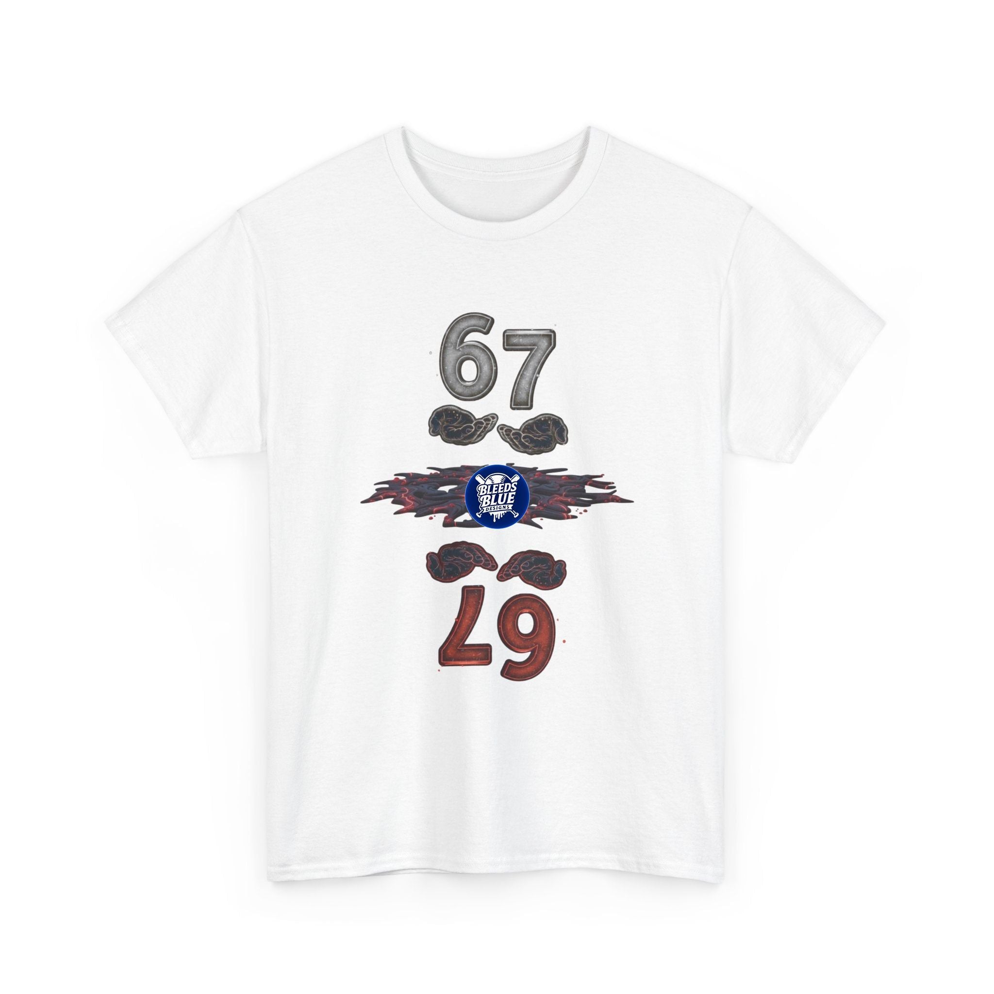 The Upside Down 6 7 Tee Shirt - Unisex Heavy Cotton Casual Fit
