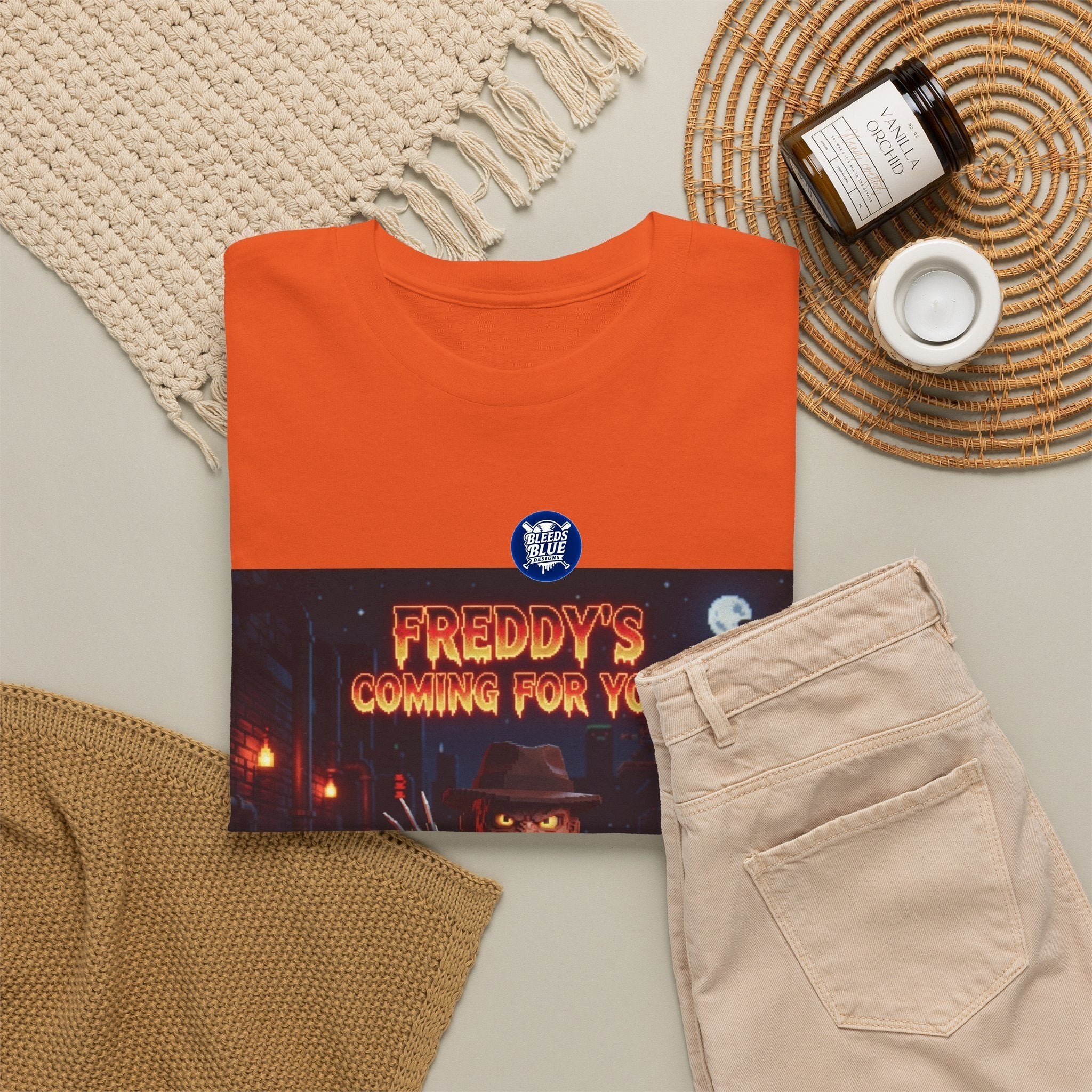 Halloween Freddy's Coming for You Retro Arcade Spooky Season T-Shirt