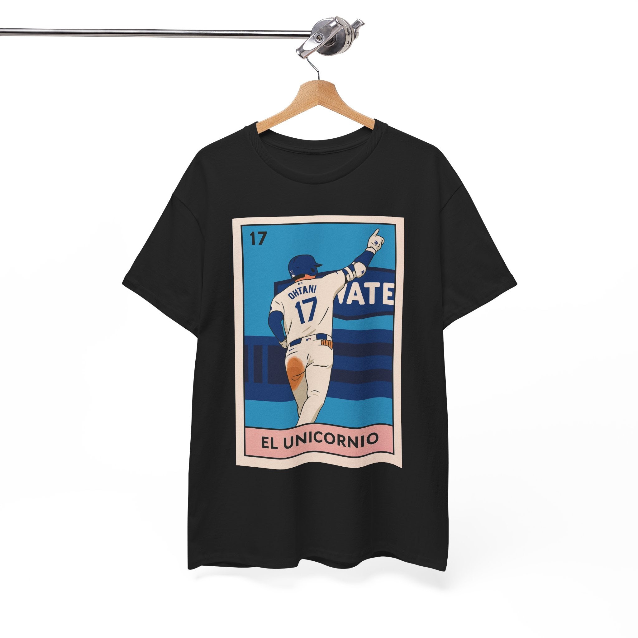 Ohtani El Unicornio Loteria Card Tee Shirt - Unisex Heavy Cotton Casual Fit