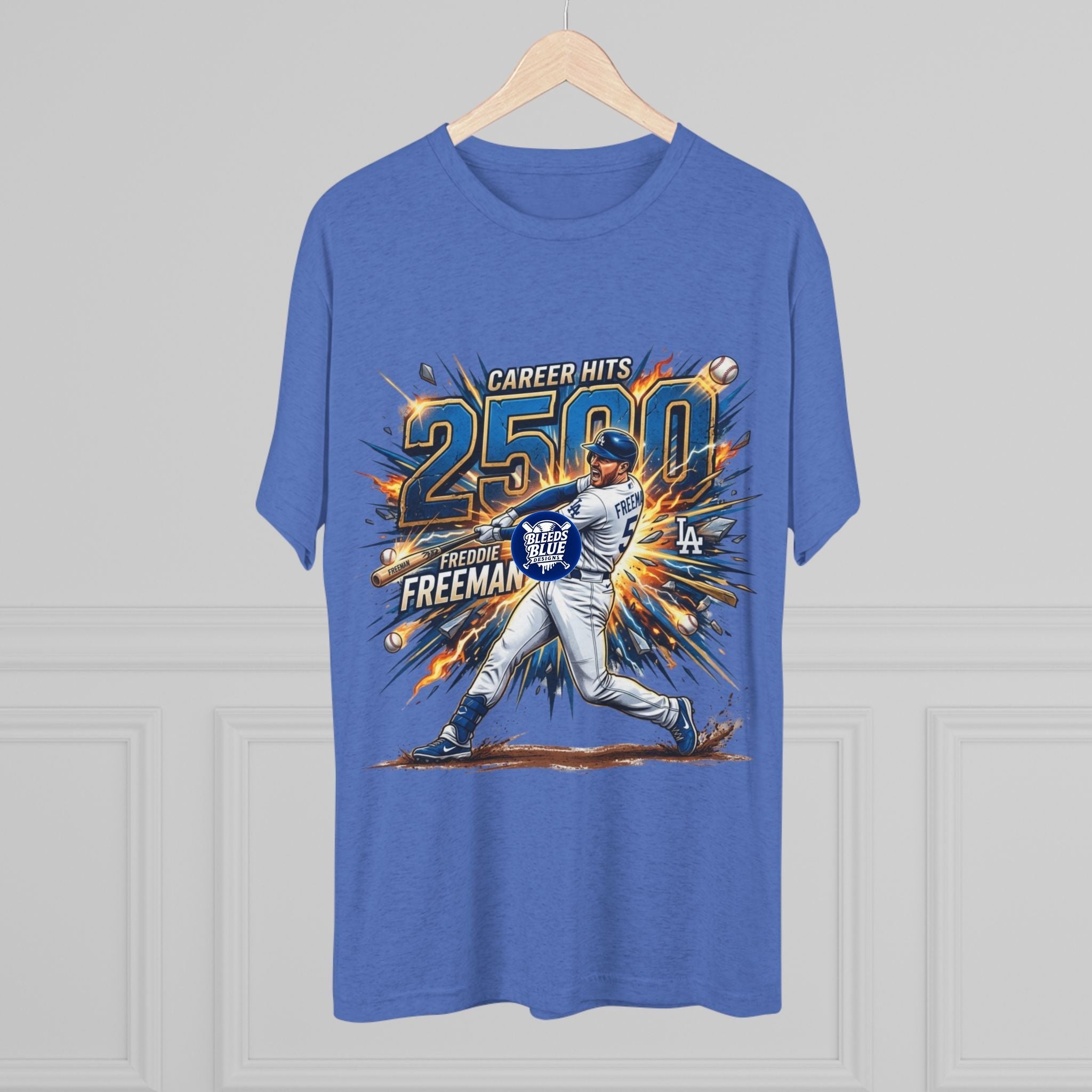 2500 Career Hits Baseball Tee – Milestone Freeman Tribute