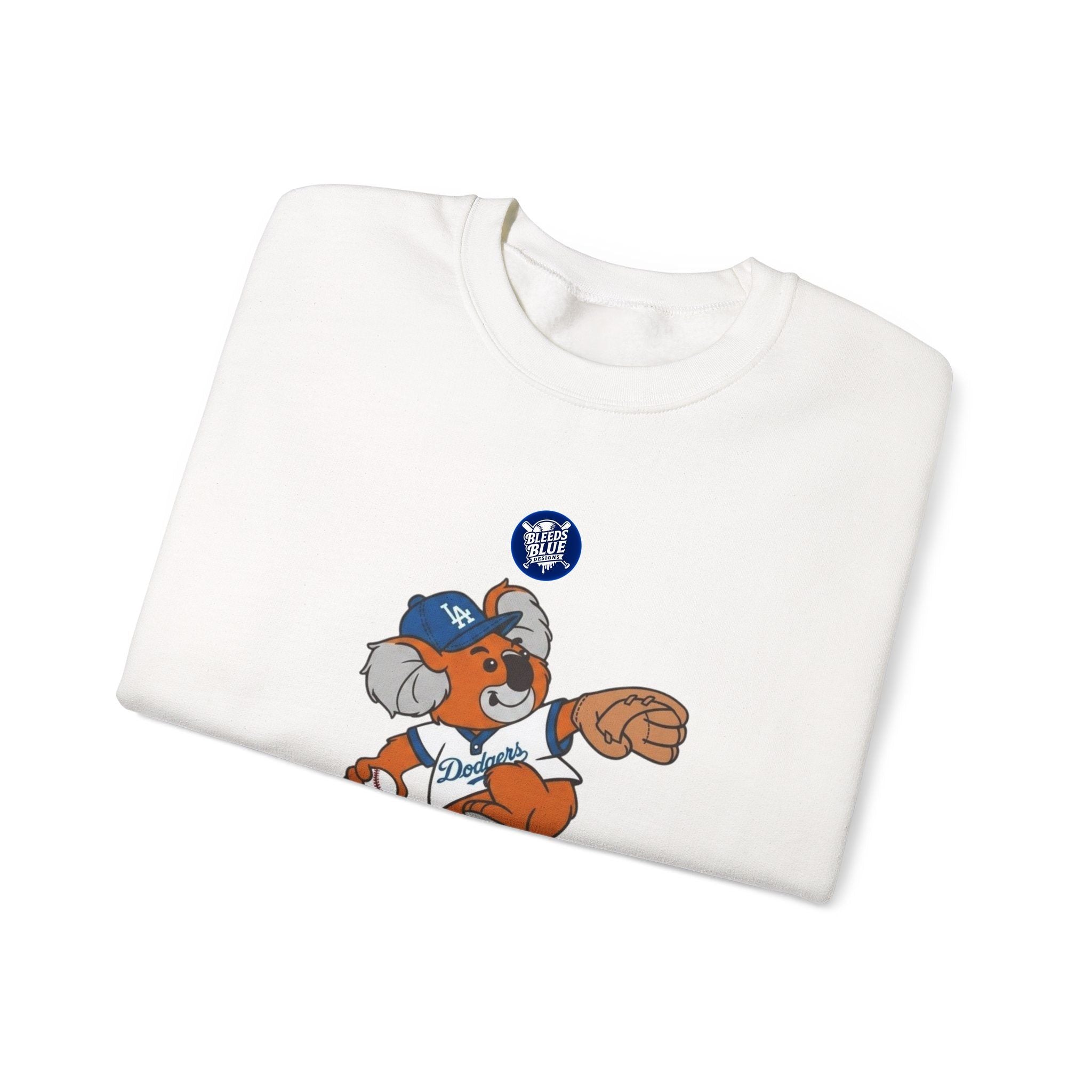 Blue Crew Koala Mascot Sweatshirt — Adult Crewneck Sweatshirt