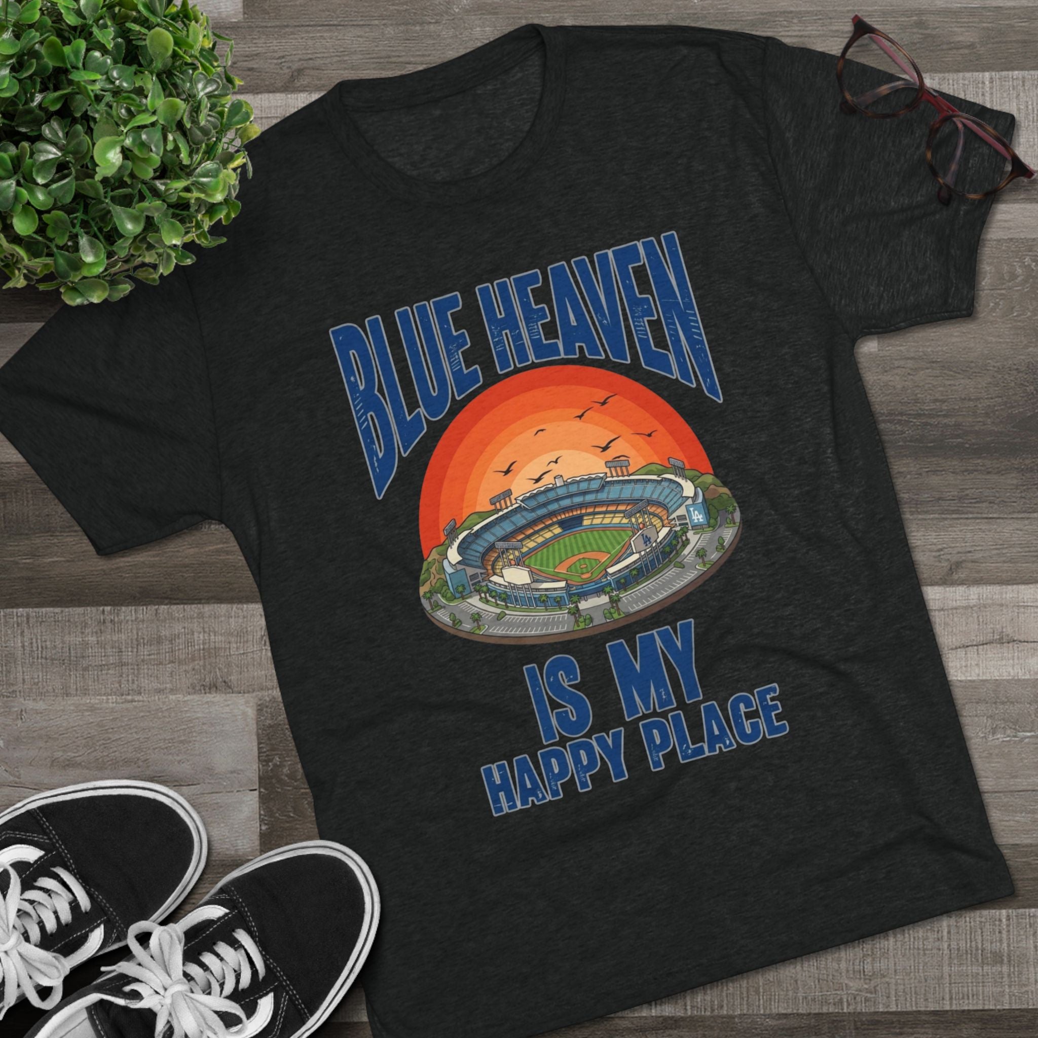 Blue Heaven Is My Happy Place Tee - Tri-Blend Crew T-Shirt
