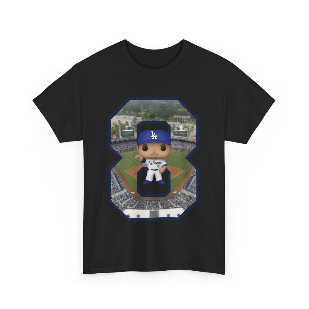 Kike Number 8 with a Funko Style Figurine Tee Shirt - Unisex Heavy Cotton Tee Casual Fit