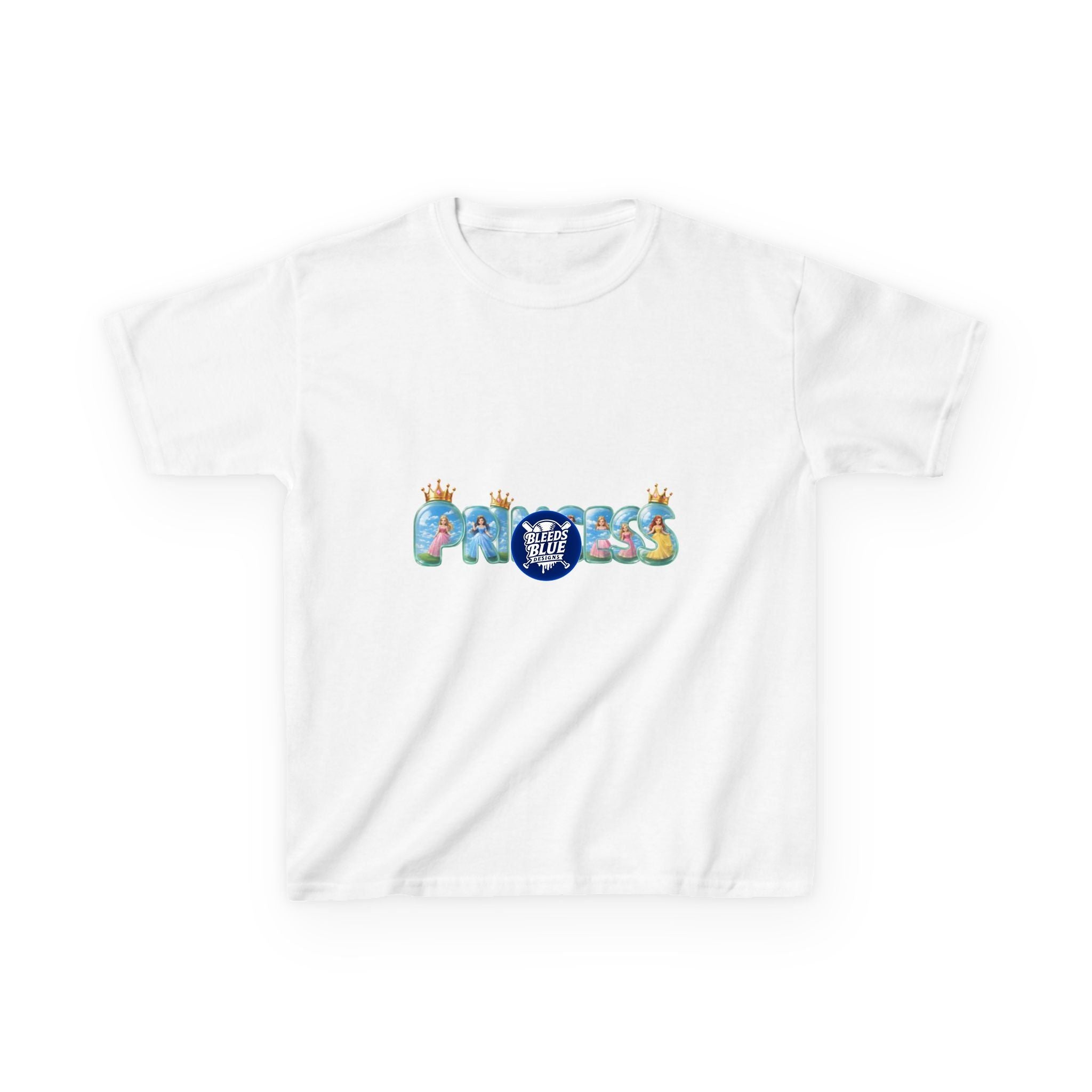 Kids 'Princess' Crown Graphic Tee — Cute Colorful Princess Shirt for Girls