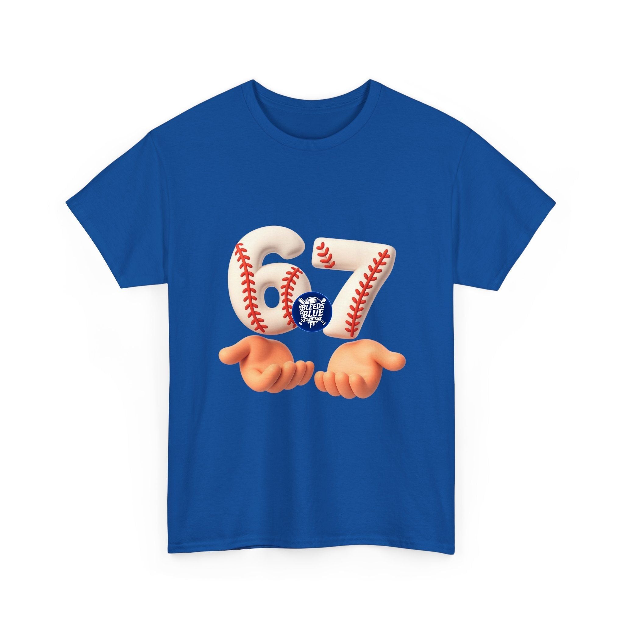 Baseball Hands Tee — 67 Emoji Baseball Graphic T-Shirt