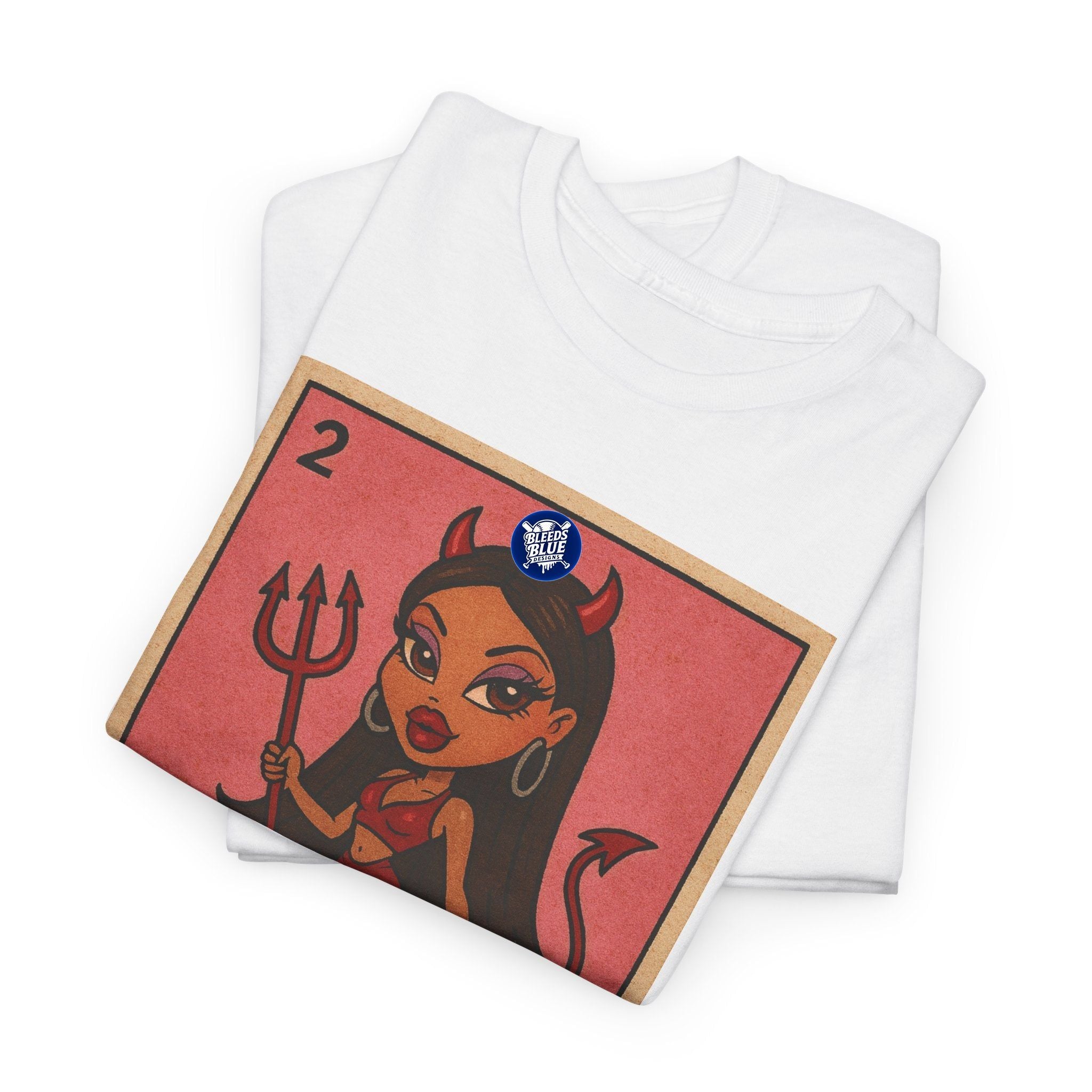 La Diablita Loteria Card Tee Shirt - Unisex Heavy Cotton Casual Fit