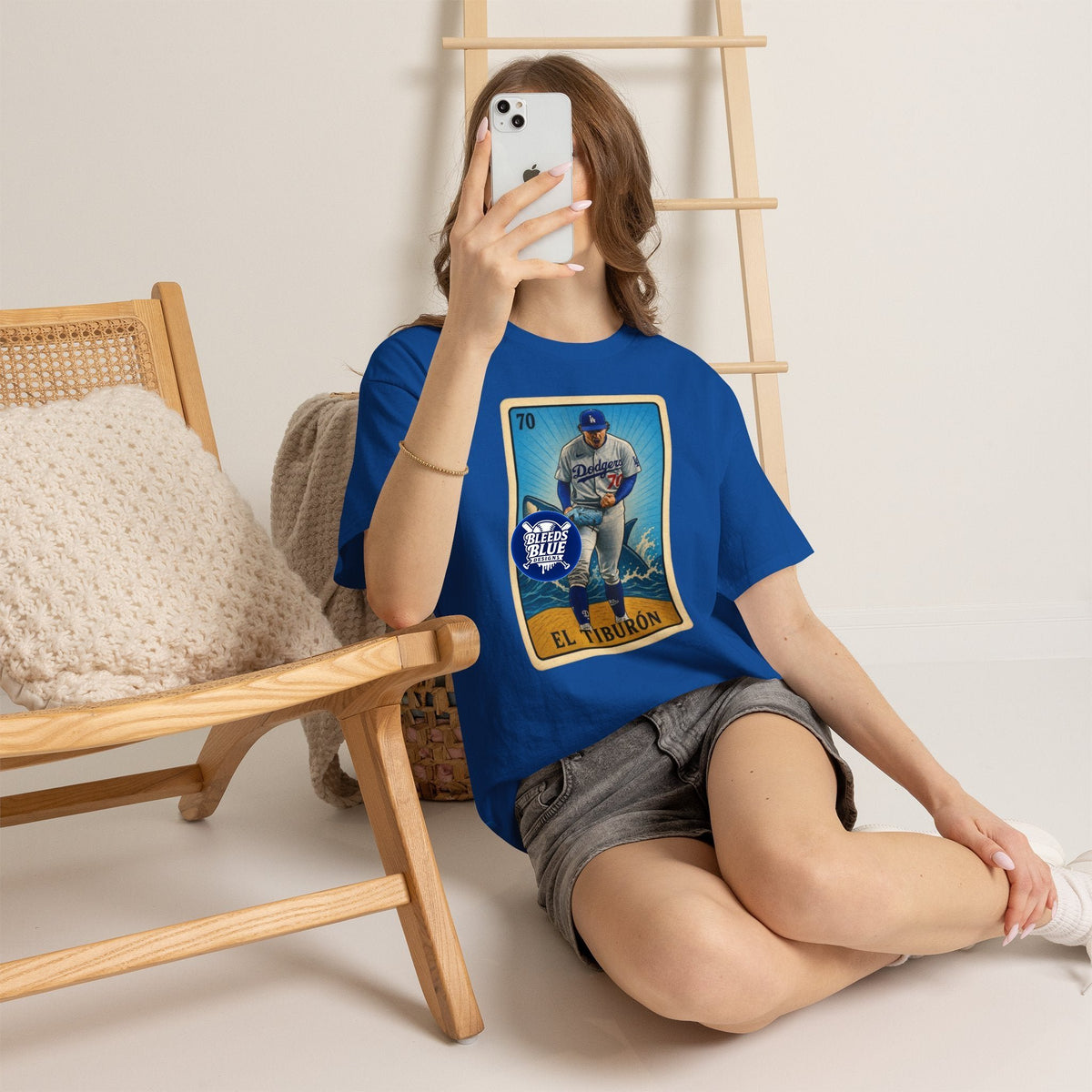 Baseball Shark 'El Tiburón' Tee – Vintage Lotería Style Baseball T-Shirt