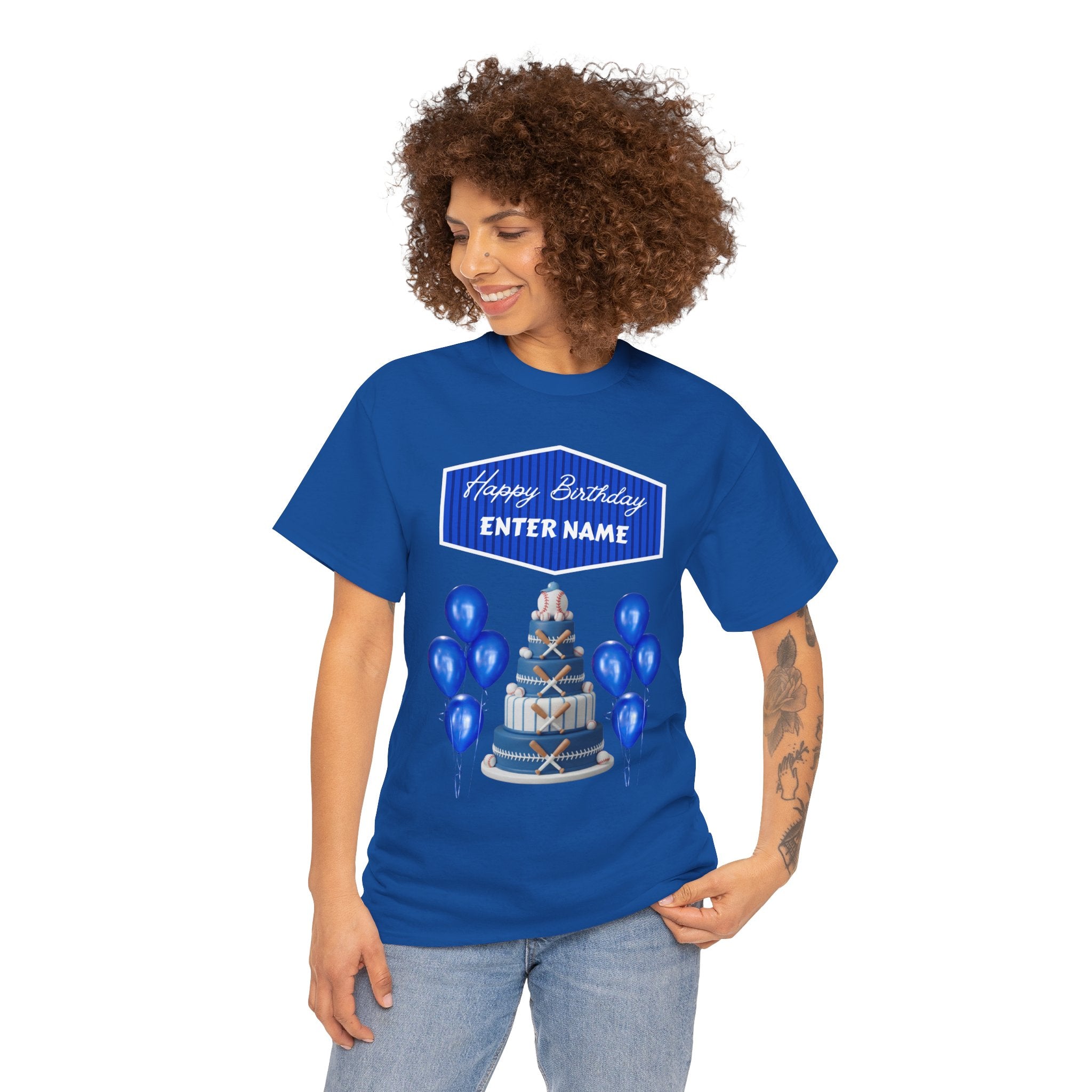 Personalized Kids Birthday Cake Tee — "Happy Birthday" Name T-Shirt