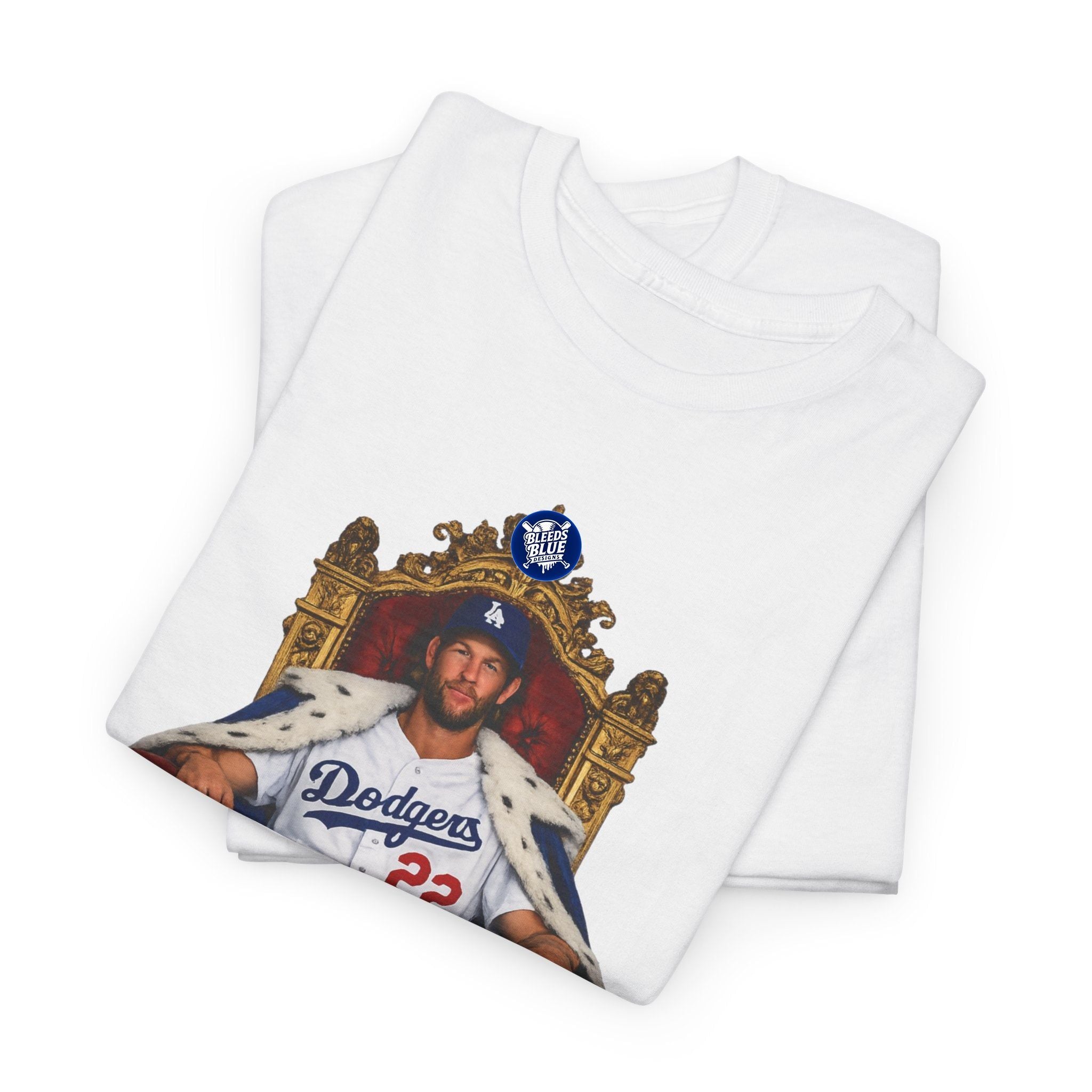 Kershaw Baseball Throne T-Shirt — Player on Throne Graphic Tee