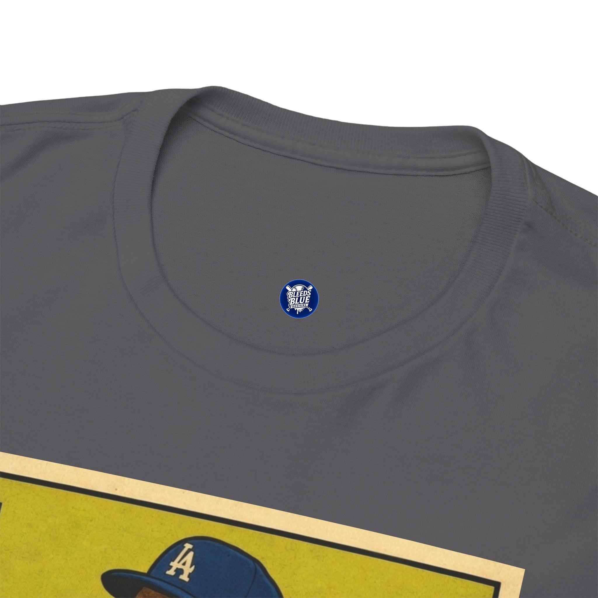 La Trompeta Baseball T-Shirt — Vintage Dodgers Trading Card Design