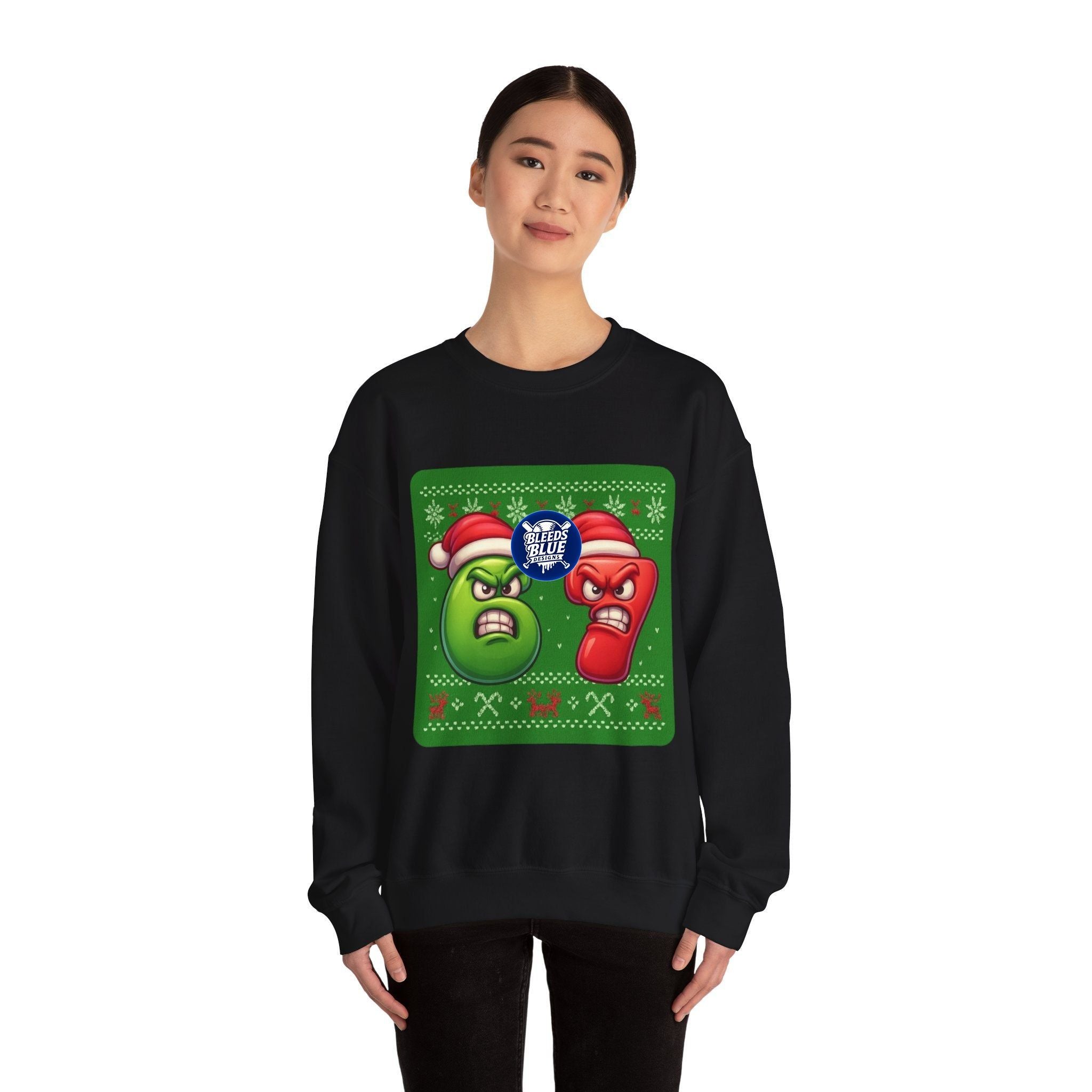 Holiday Ugly Christmas Angry 67 Sweatshirt - Unisex Crewneck Casual Streetwear