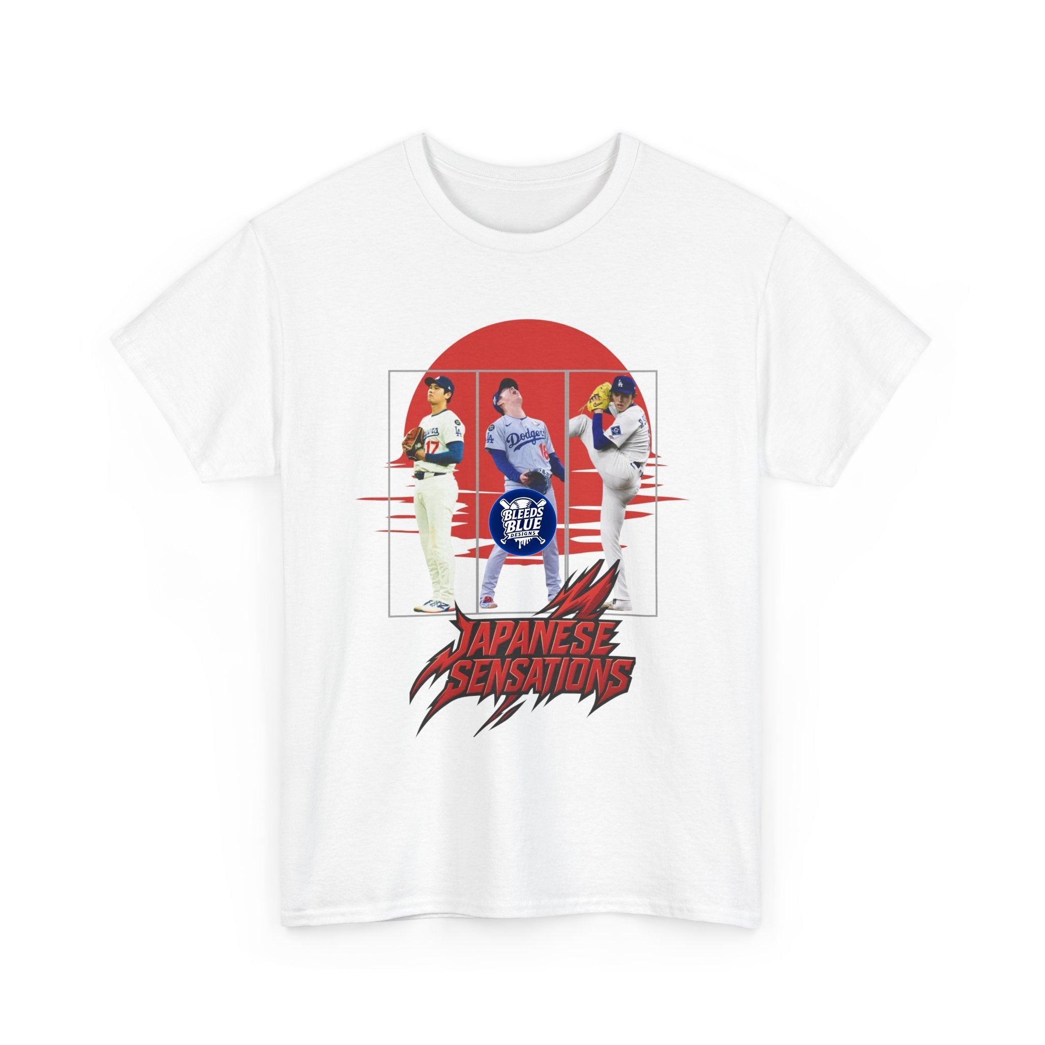 Dodgers Japanese Sensations Tee Shirt - Unisex Heavy Cotton Casual Fit
