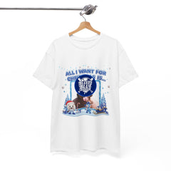 Holiday All I Want for Christmas Dodgers Kike Tee Shirt - Unisex Heavy Cotton Casual Fit