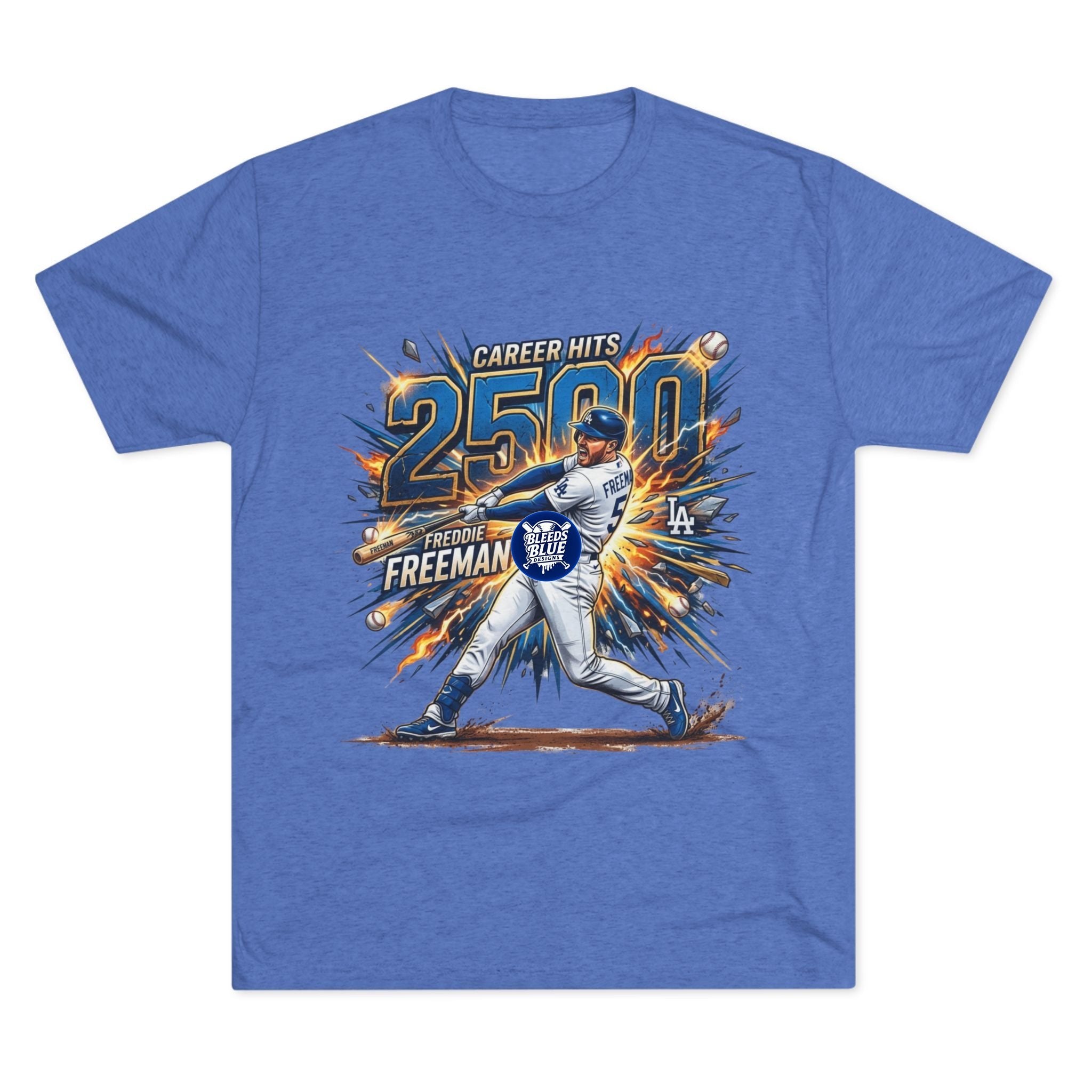 2500 Career Hits Baseball Tee – Milestone Freeman Tribute