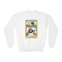 El Tricampeón Loteria Card Kike Team Pride - Youth Crewneck Sweatshirt