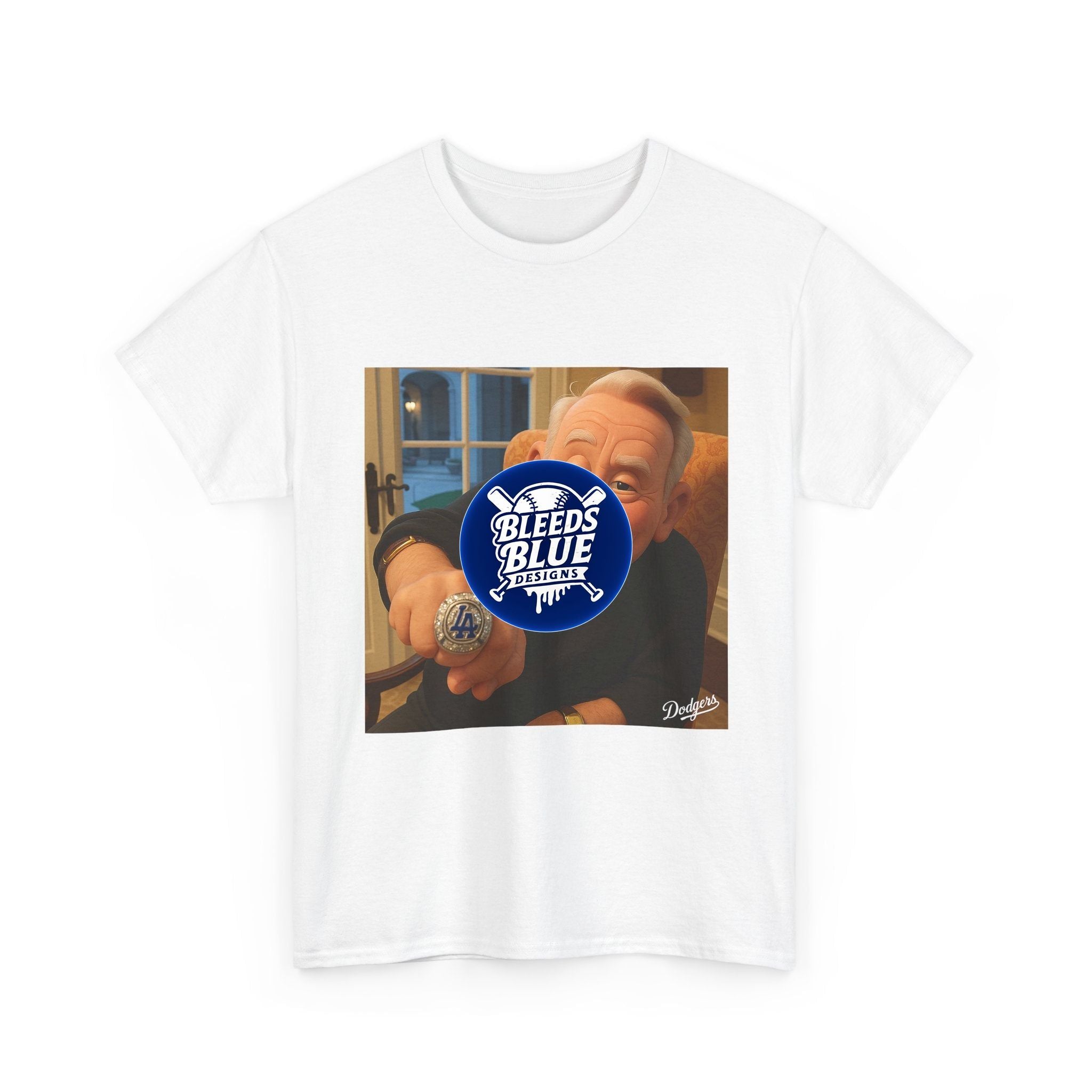Vin Scully Championship Ring Tee Shirt - Unisex Heavy Cotton Casual Fit