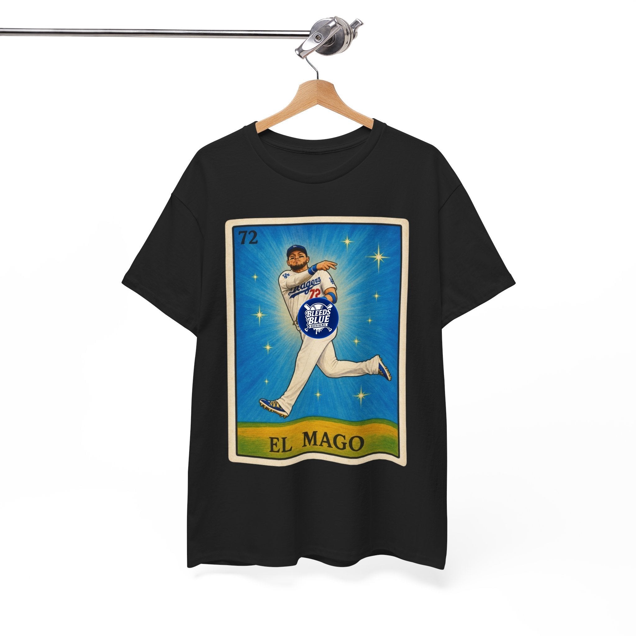 El Mago Loteria Card Tee — Lotería Style Miguel Rojas Graphic T-Shirt