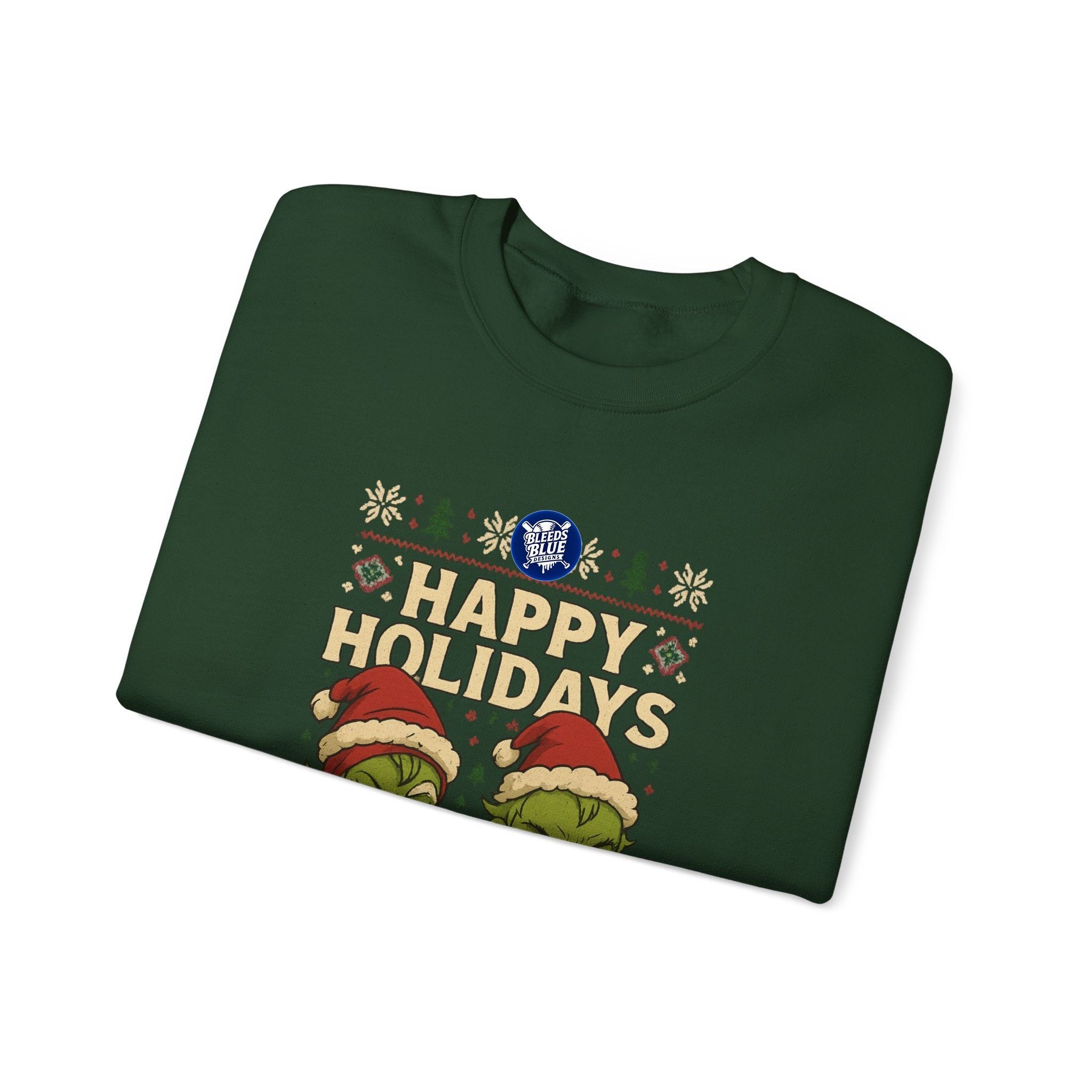 Holiday Ugly Christmas Baby Grinchies Sweatshirt - Unisex Crewneck Casual Streetwear