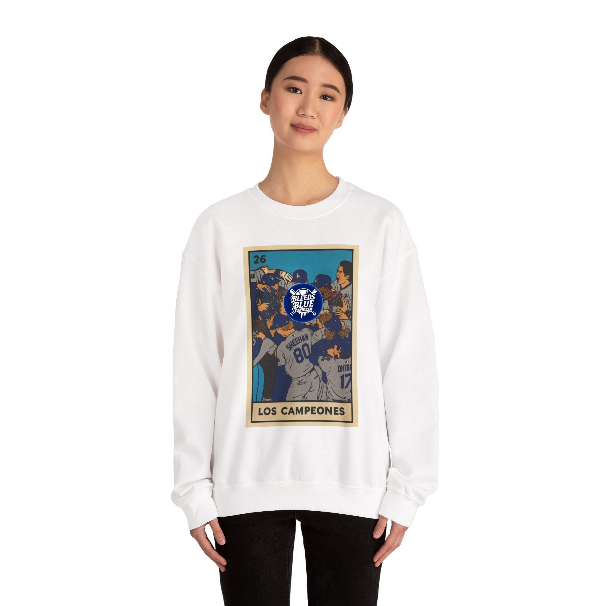 Dodgers "Los Campeones" Loteria Card Sweatshirt - Unisex Crewneck Casual Streetwear
