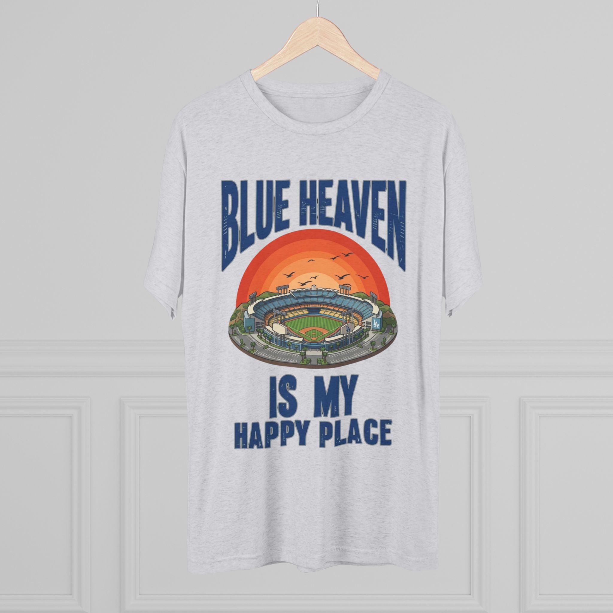 Blue Heaven Is My Happy Place Tee - Tri-Blend Crew T-Shirt