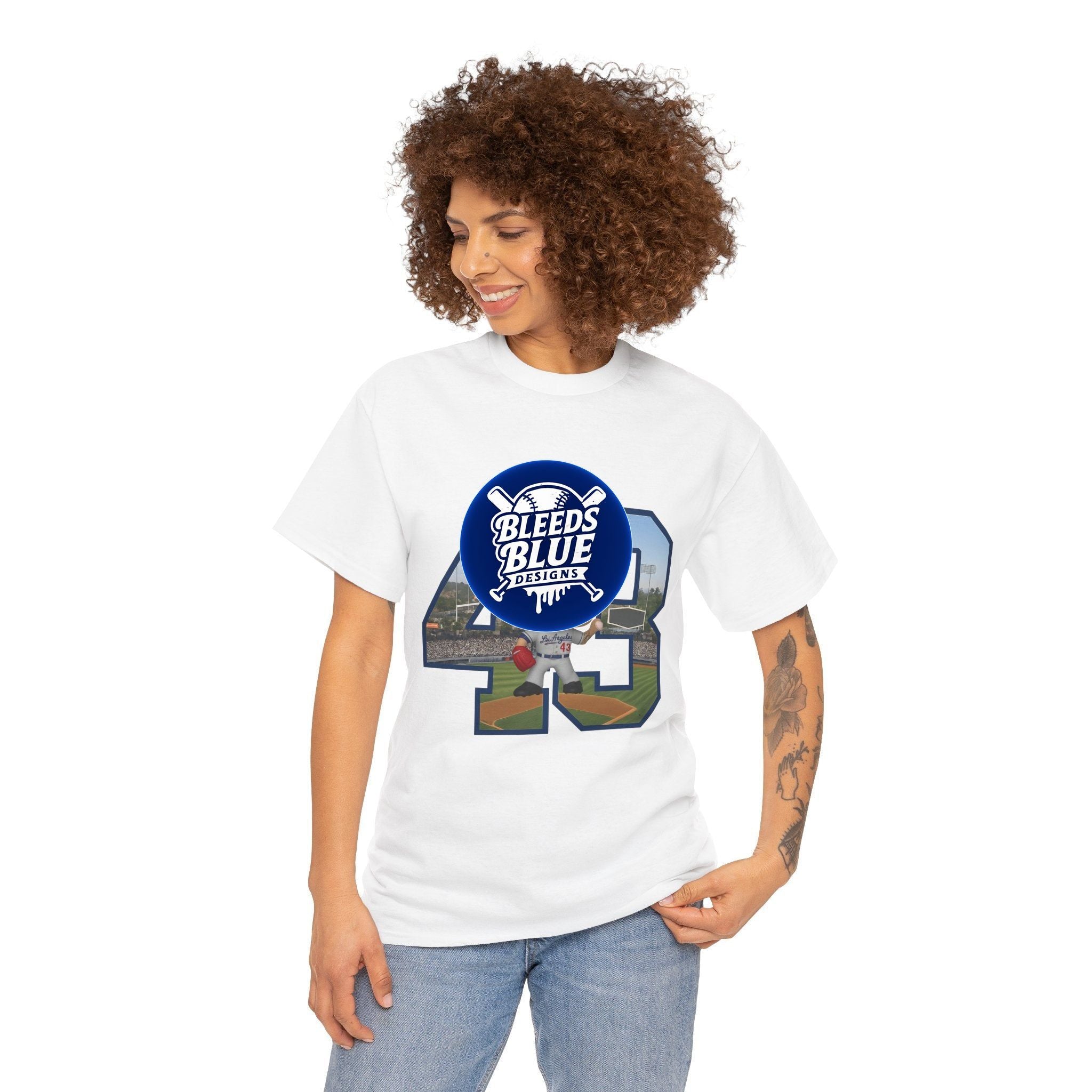 Banda Number 43 with a Funko Style Figurine Tee Shirt - Unisex Heavy Cotton Casual Fit