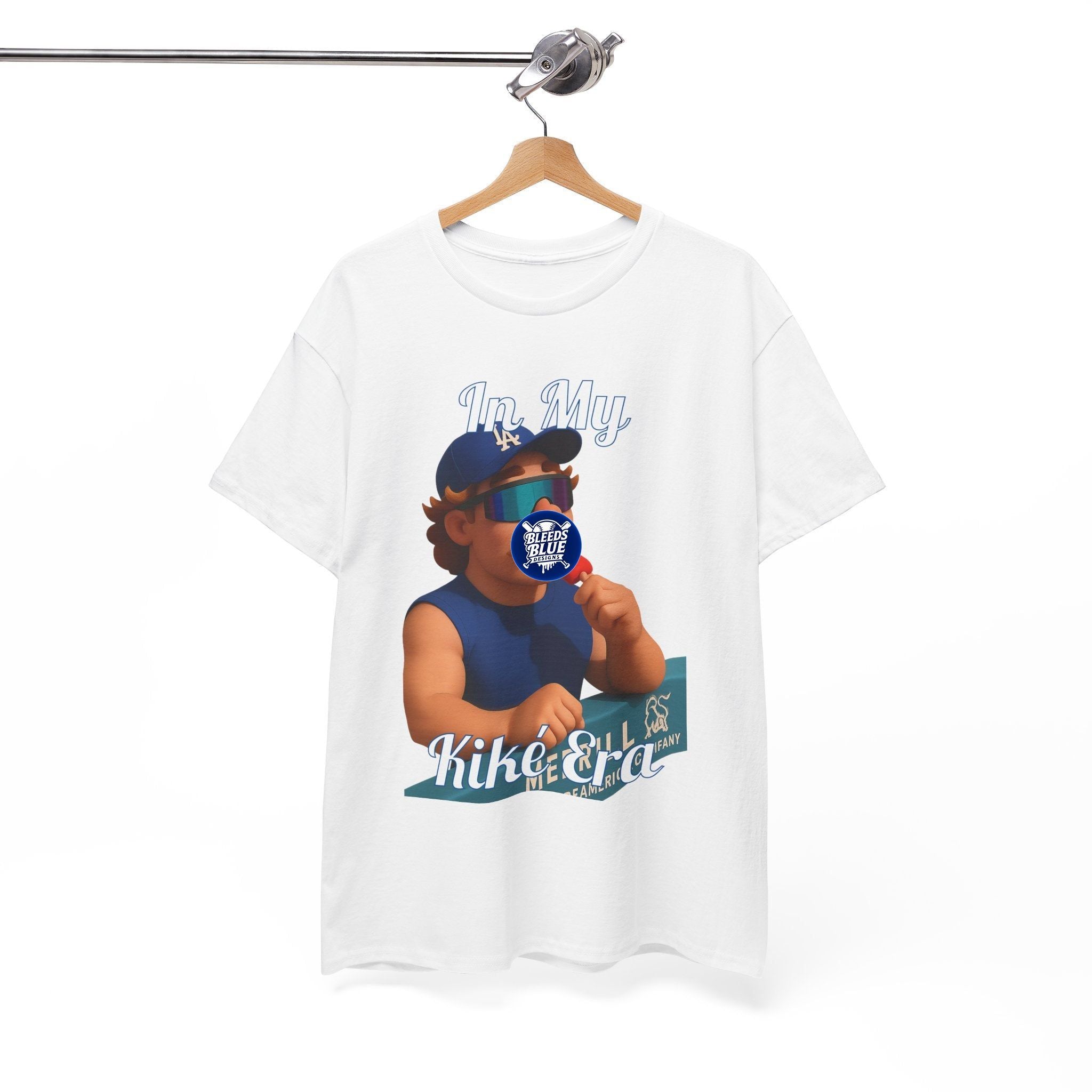 Dodgers Kike In My Kike Era Tee Shirt - Unisex Heavy Cotton Casual Fit