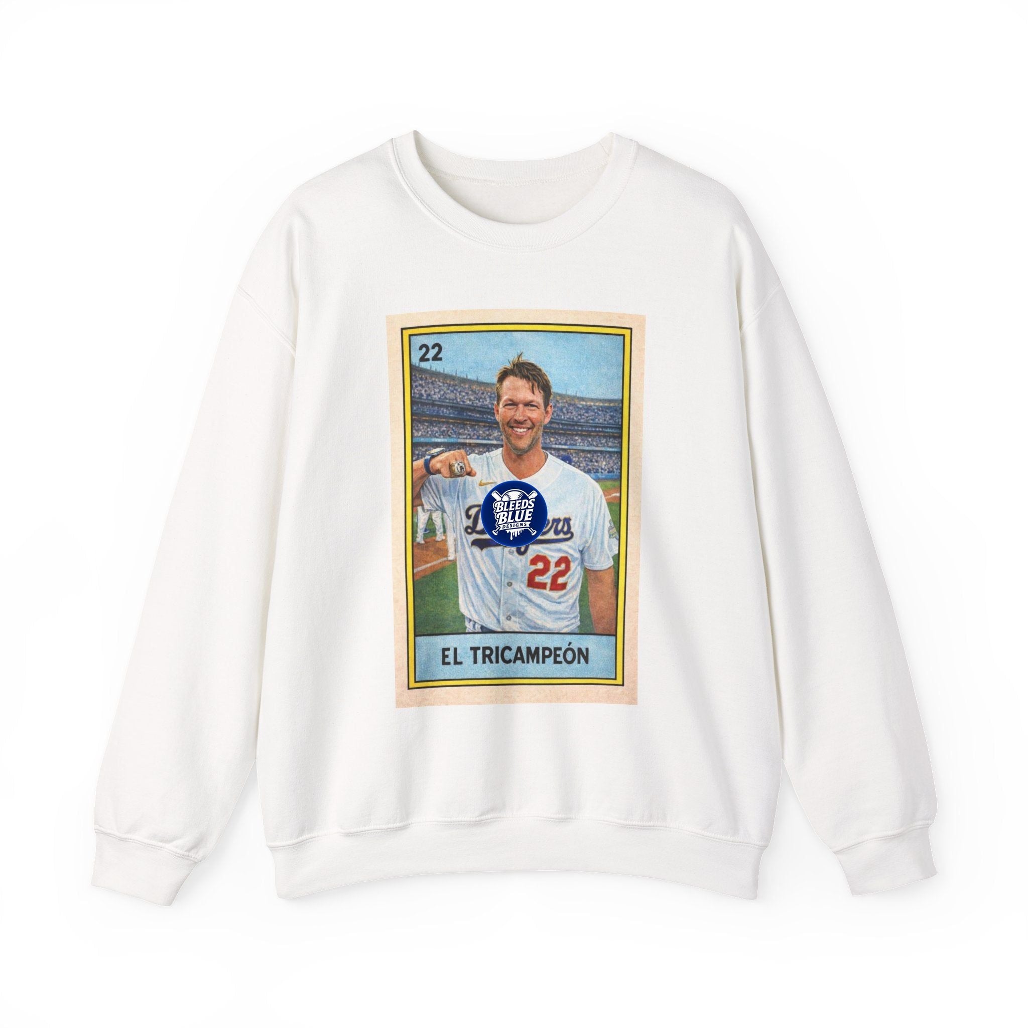 El Tricampeón Lotería Card Kershaw Team Pride - Adult Crewneck Sweatshirt